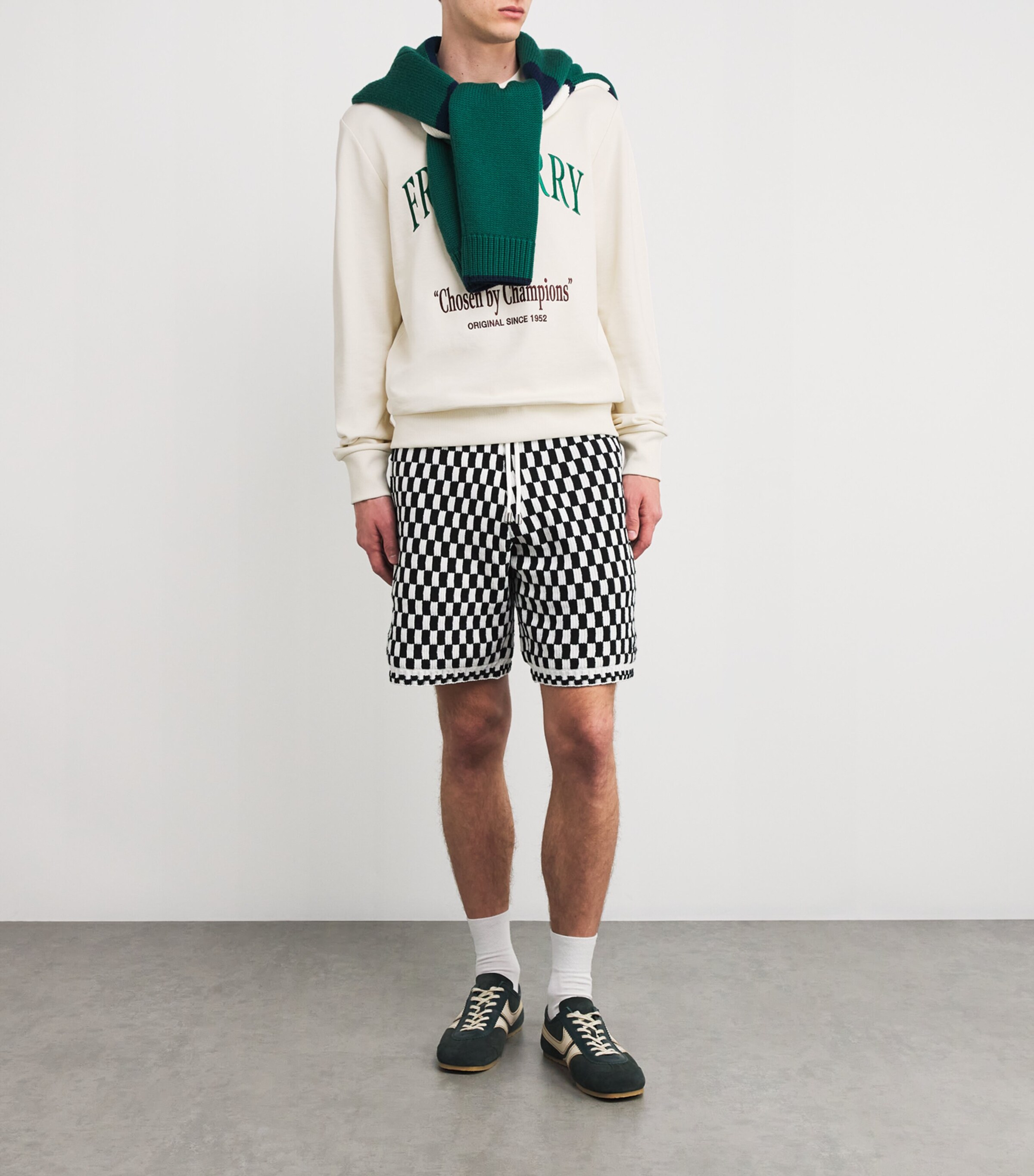 Cotton Embroidered Sweatshirt 560-ECRU Image 2