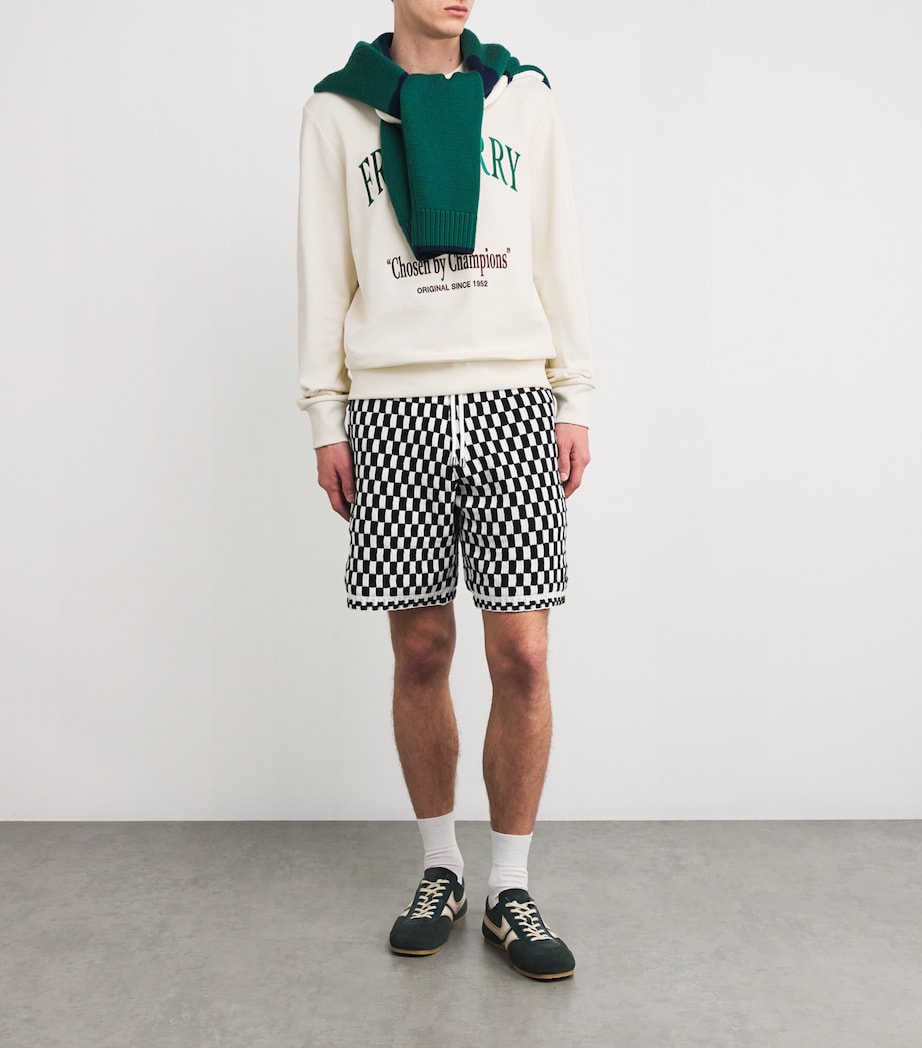 Cotton Embroidered Sweatshirt 560-ECRU Image 2