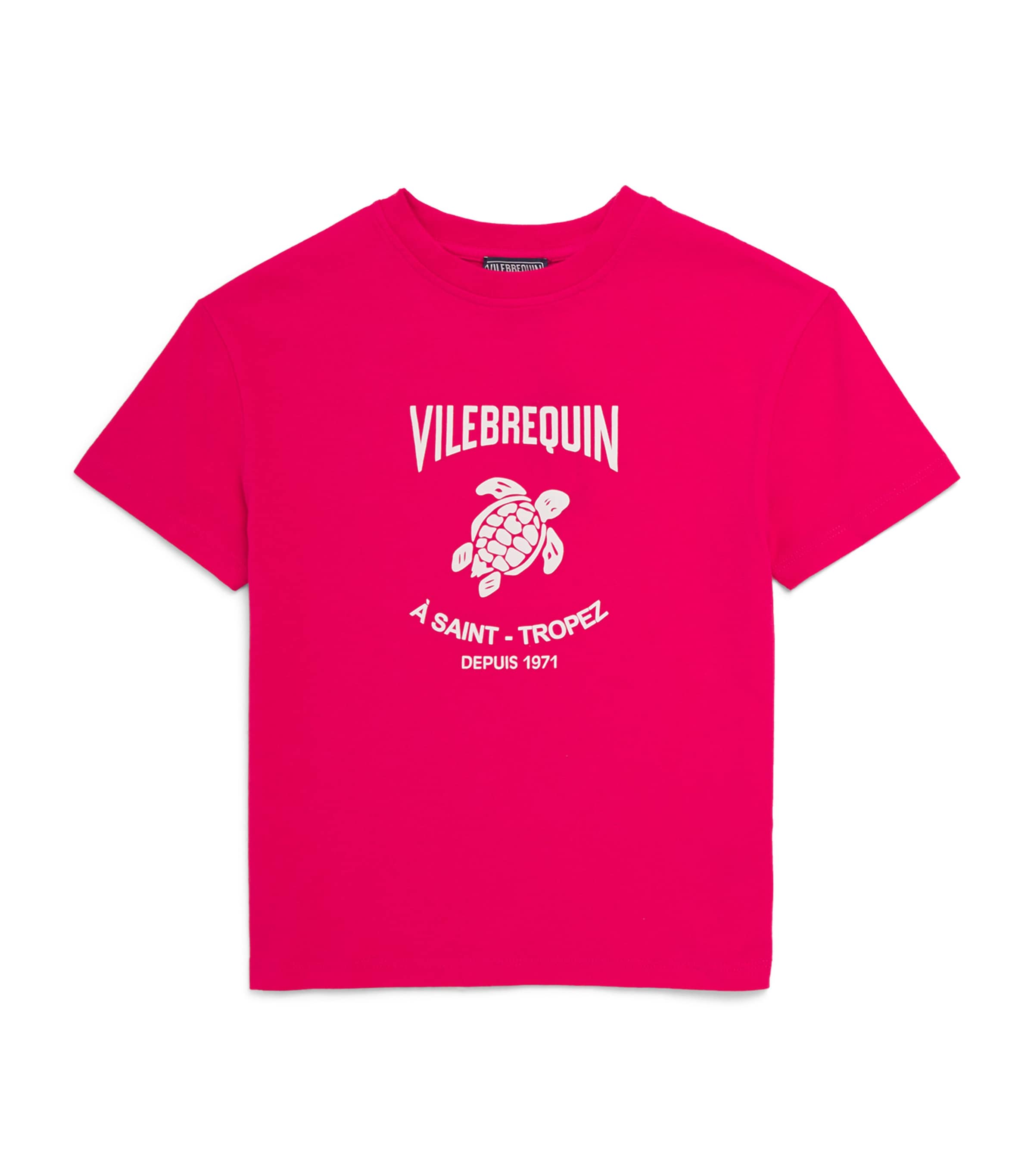 Vilebrequin Organic Cotton Turtle T-shirt In Red