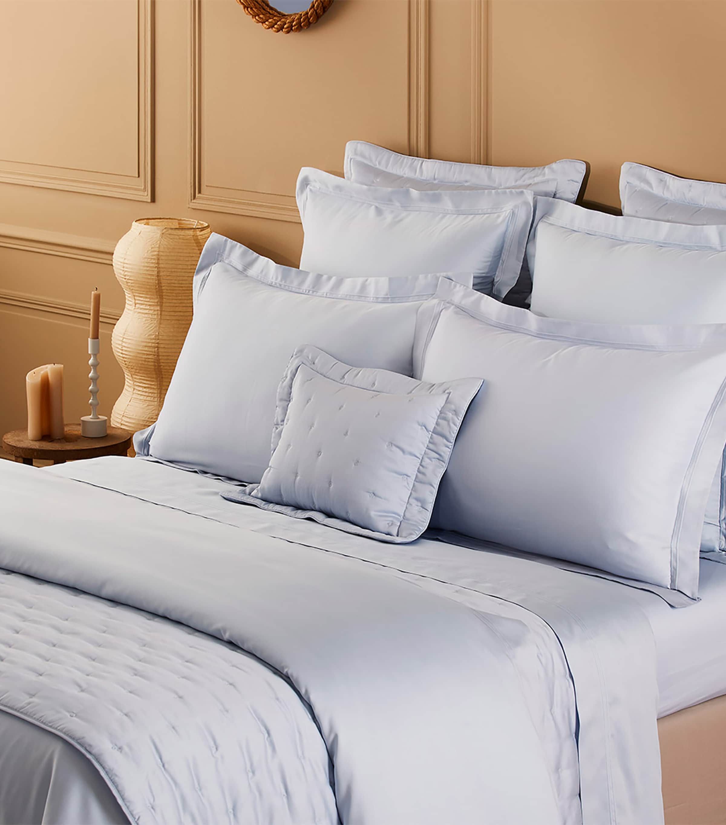 Yves Delorme Triomphe Celeste Super King Duvet Cover (260cm x 220cm) Celeste Image 4