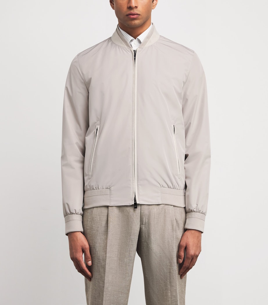 Zip-Up Bomber Jacket 35 NATURAL Image 3