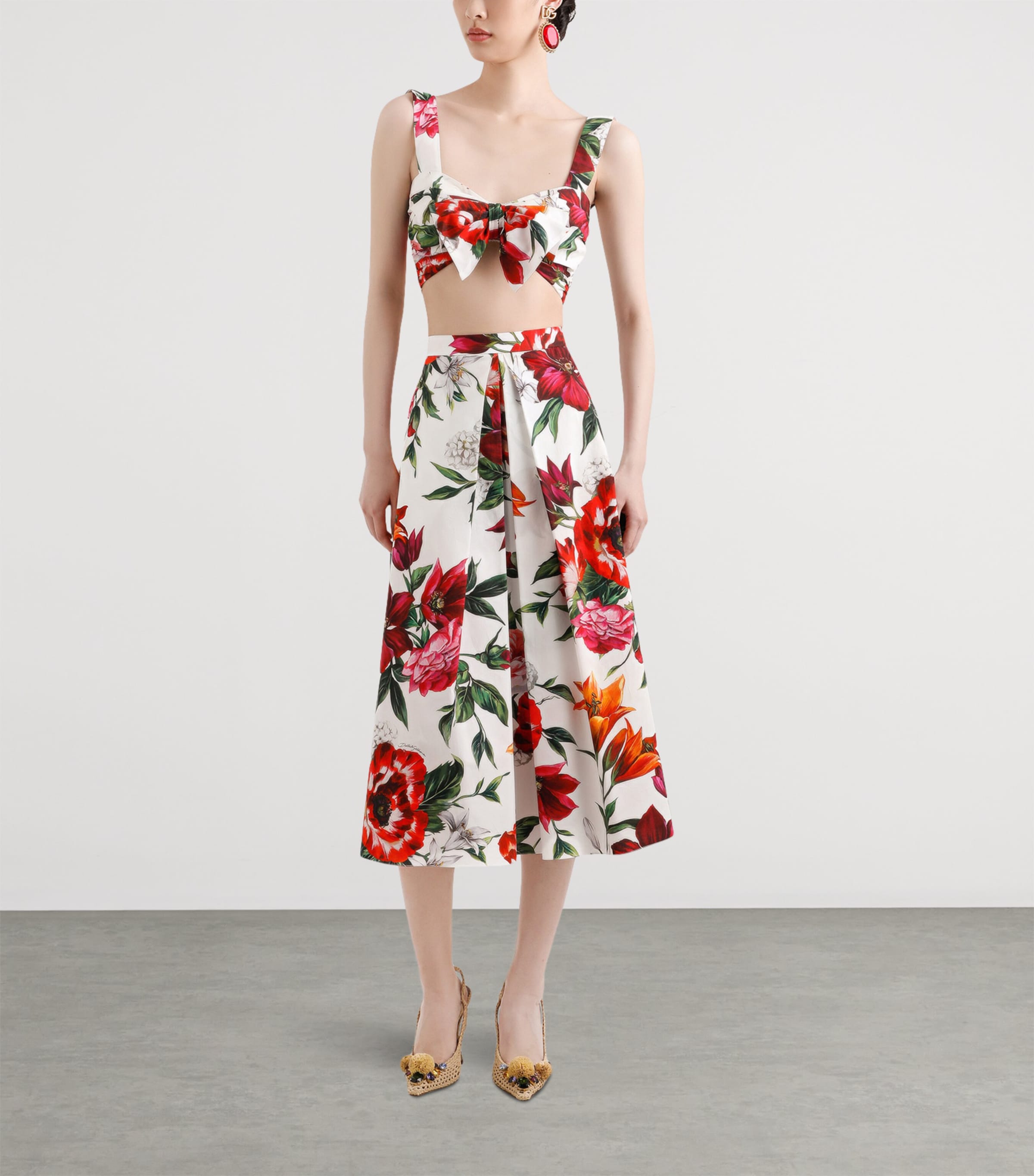 Cotton Floral Crop Top HA5PB-ANEMONI Image 2