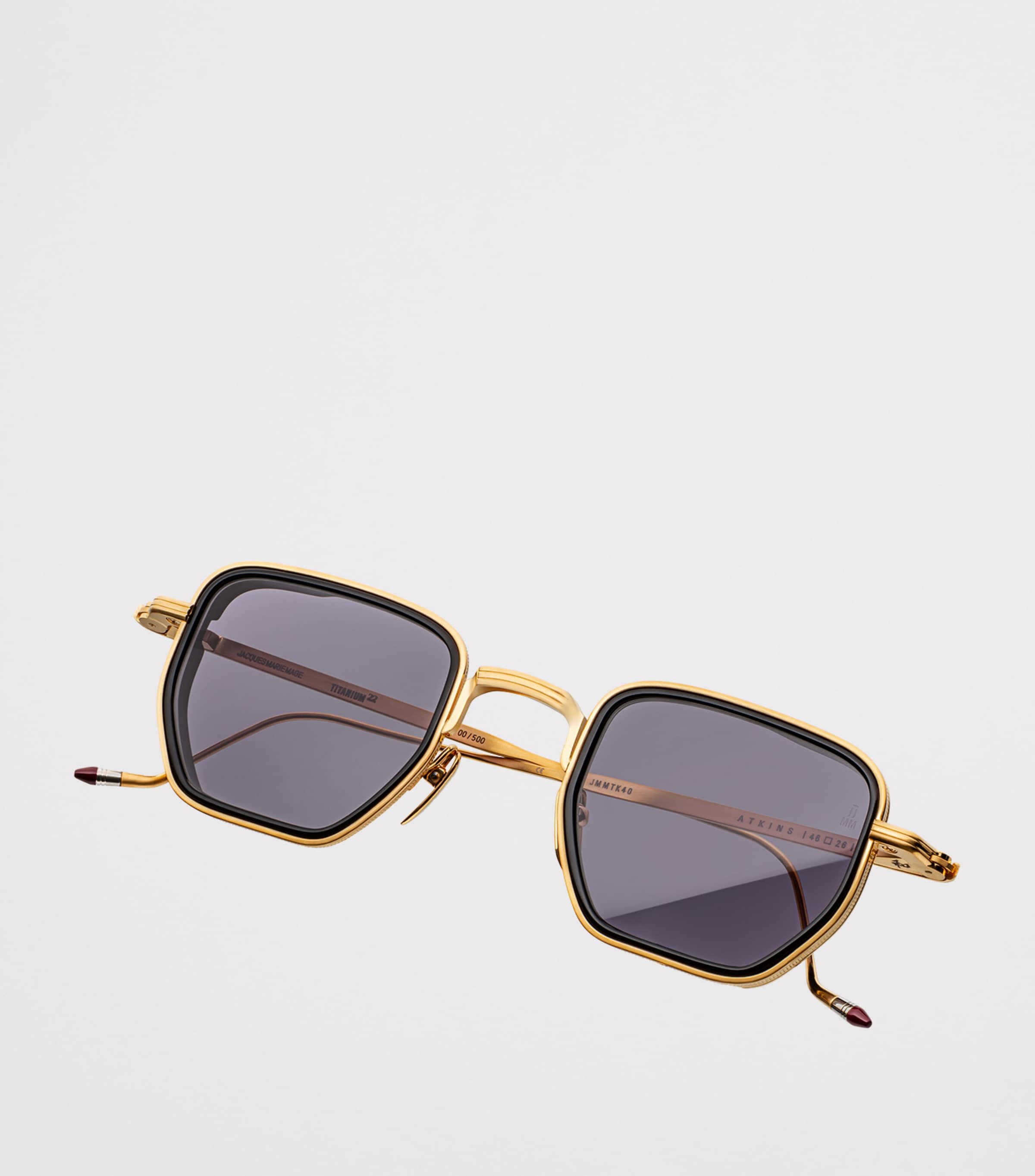 Jacques Marie Mage Atkins Square Sunglasses Gold Image 3