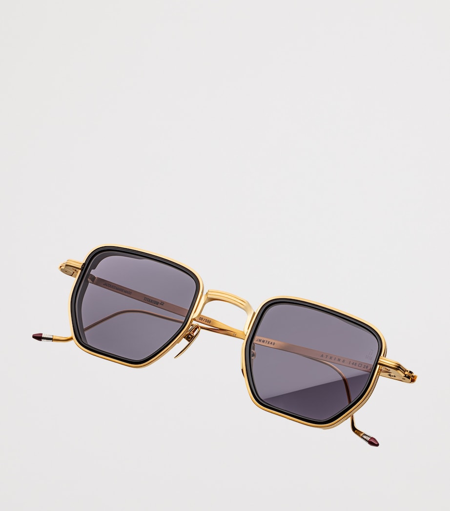 Jacques Marie Mage Atkins Square Sunglasses Gold Image 3
