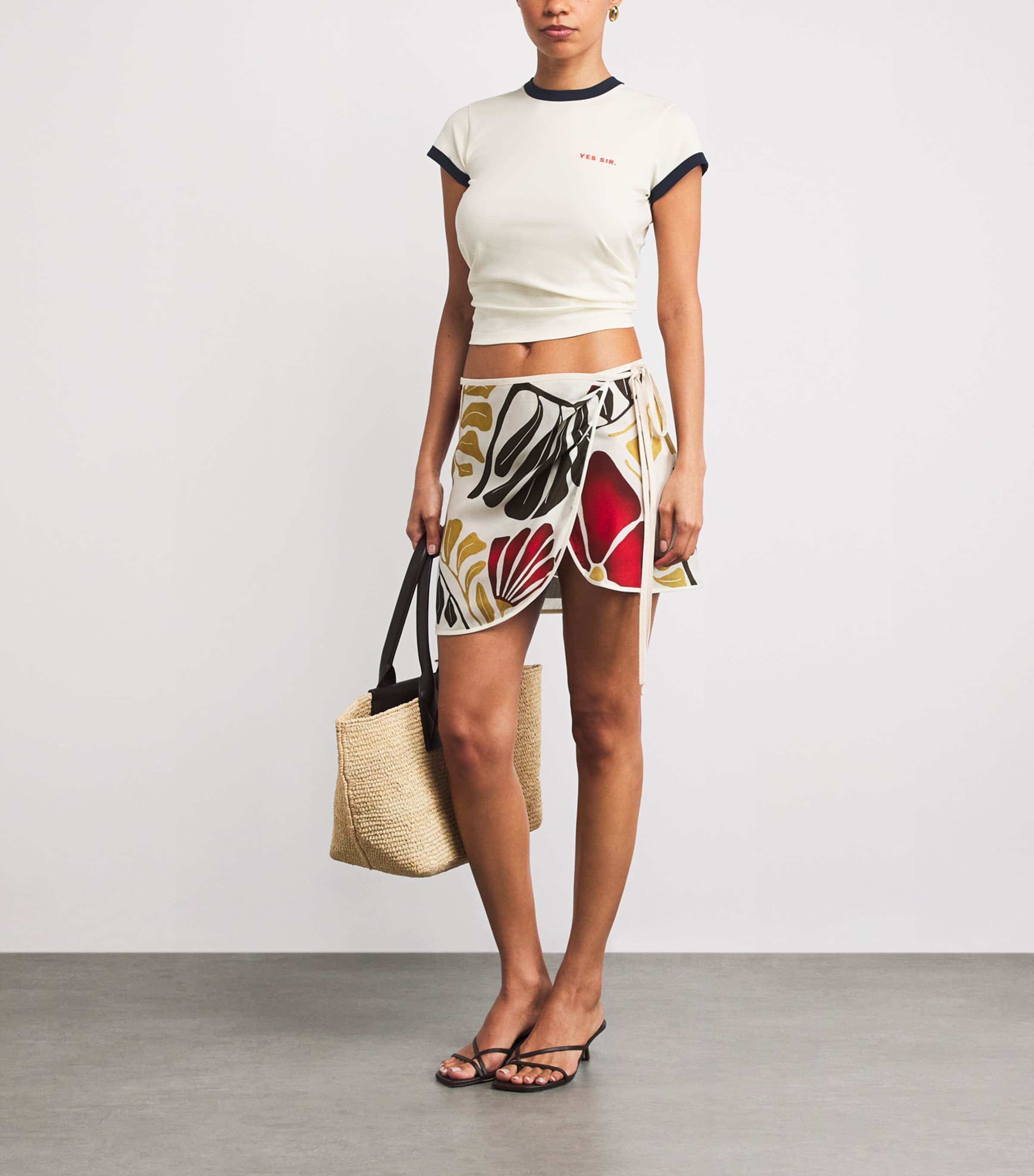 Cotton-Blend Fitted T-Shirt IVORY Image 2