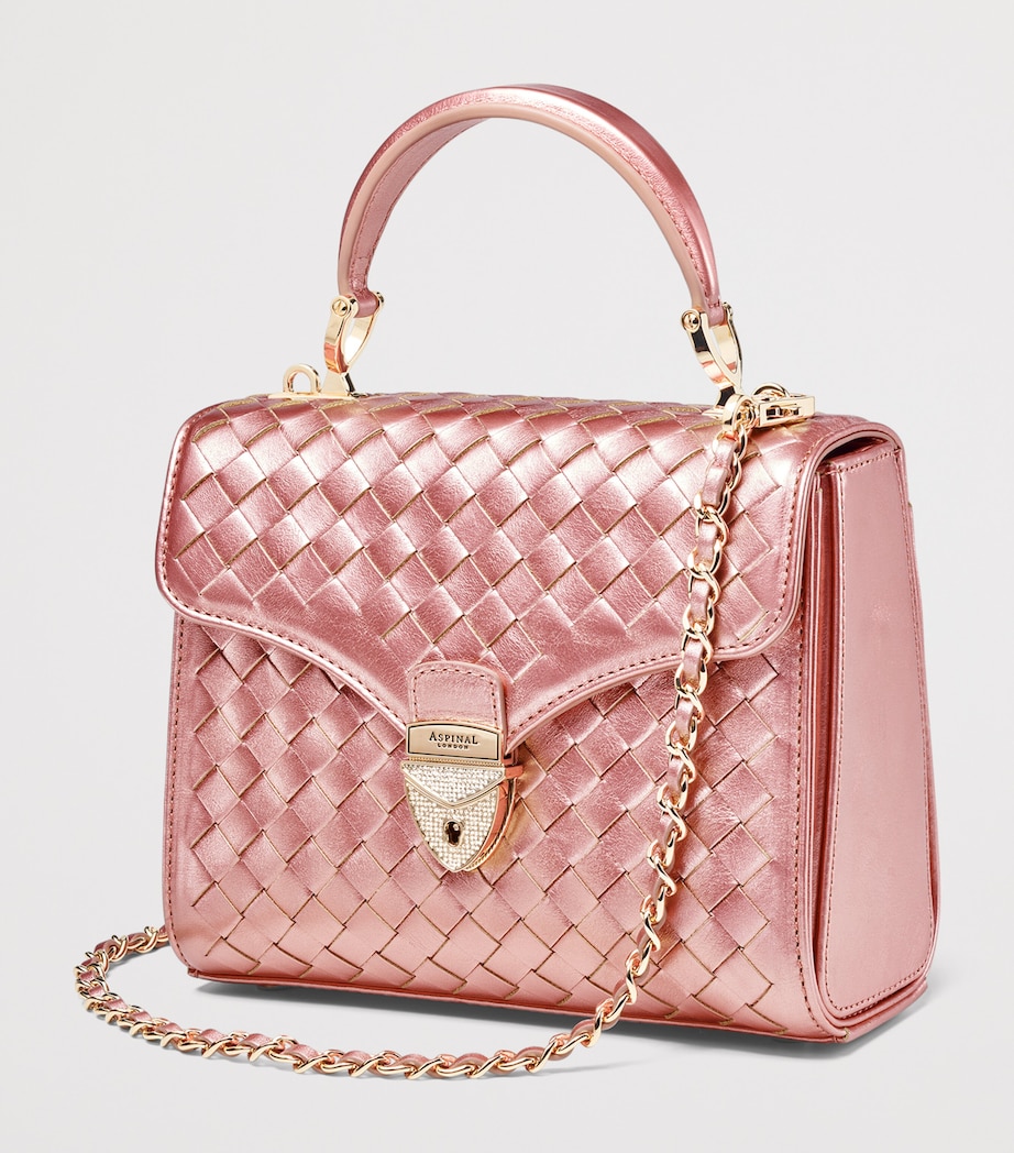 Midi Metallic Leather Mayfair Bag PINKMETALLIC Image 2