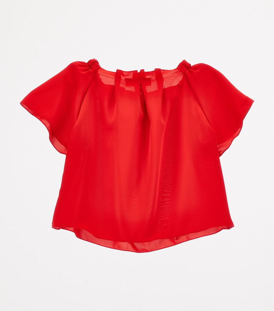 Satin Top (2-15 Years) ROSSO Image 2
