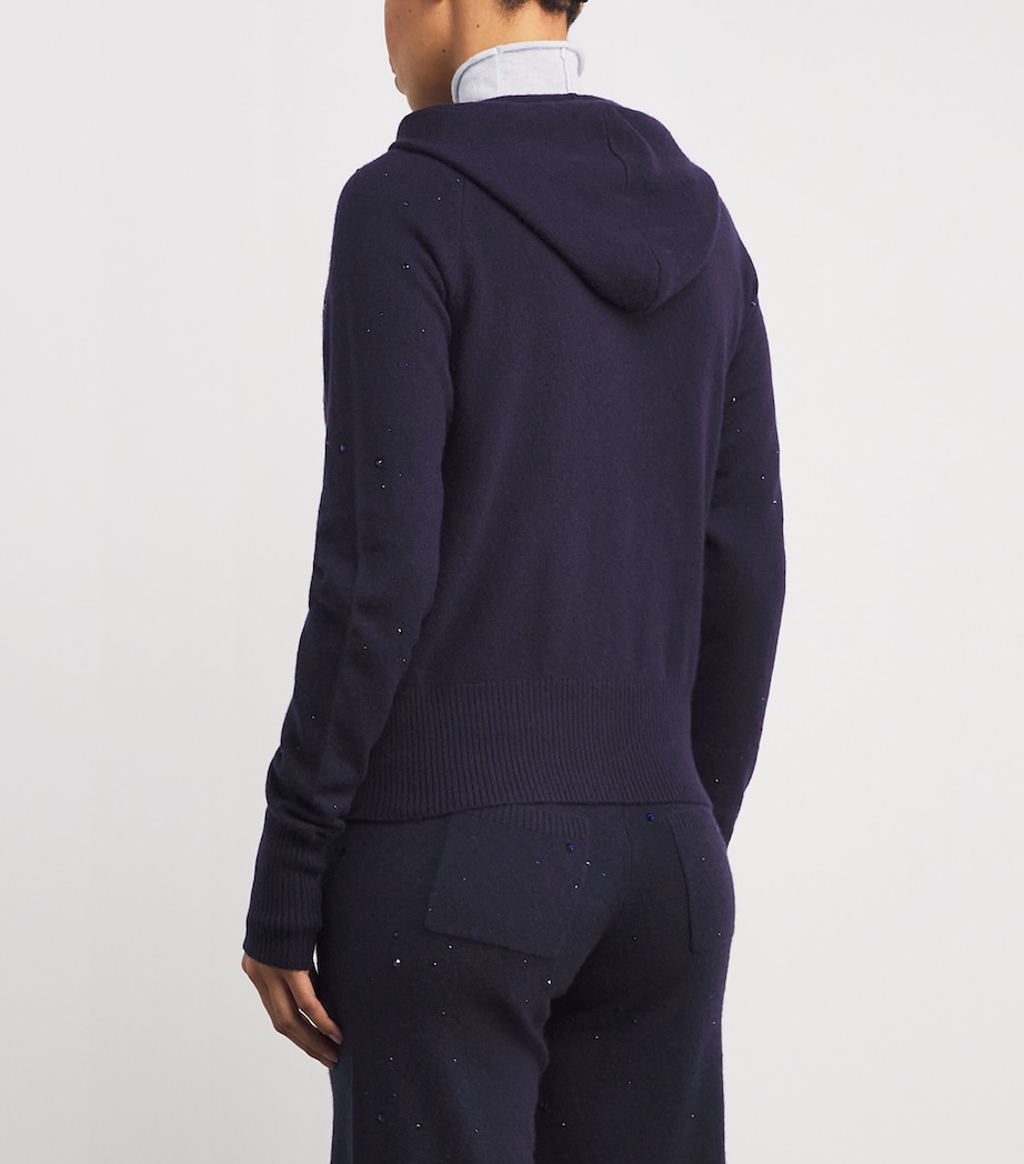 Cashmere Crystal-Embellished Hoodie MIDNIGHT/DARK I Image 4