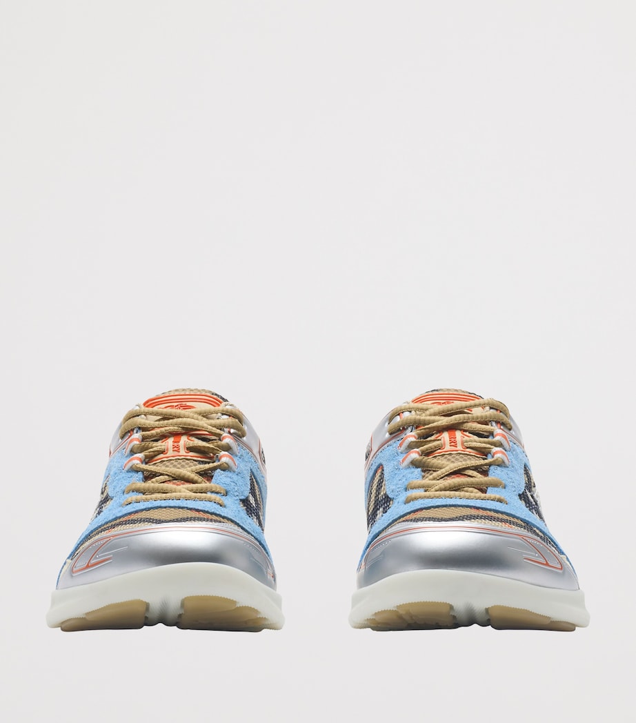 Leather Check Matrix Sneakers SAND IP CHECK Image 4