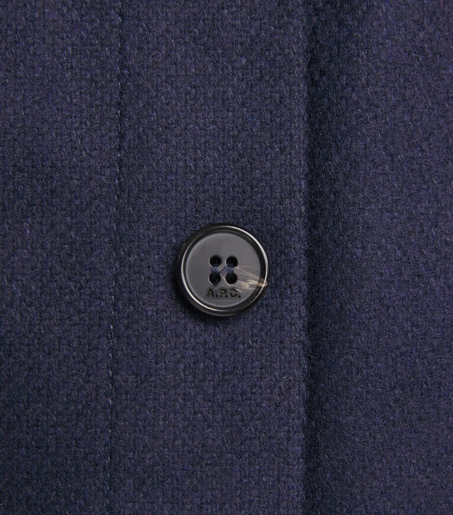 Wool-Blend Corduroy-Collar Overshirt PIA HEATHER MARINE Image 5