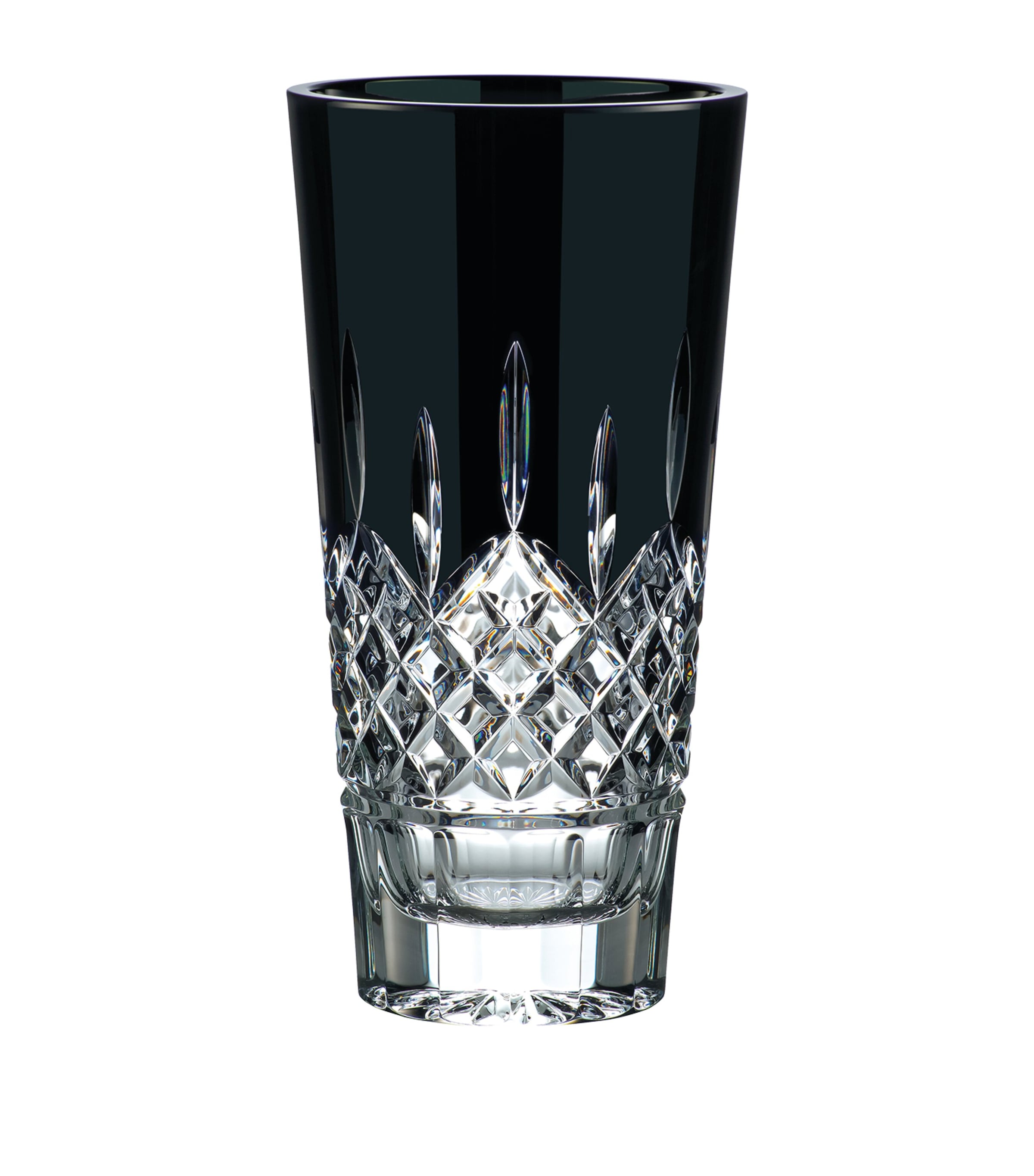 Waterford Lismore Black Crystal Vase