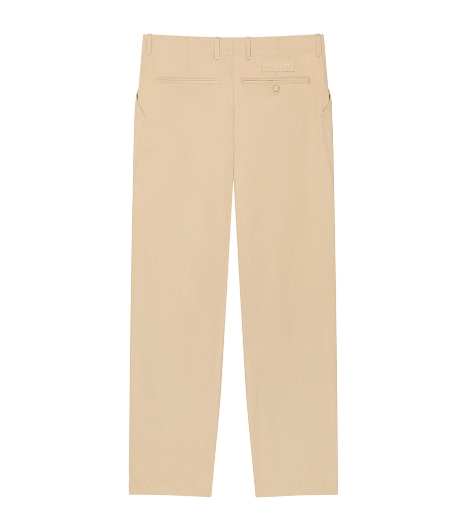 Cotton Tailored Trousers BEIGE Image 4