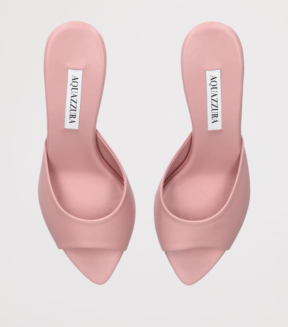 Leather Bisous Mules 85 PALE PINK Image 4