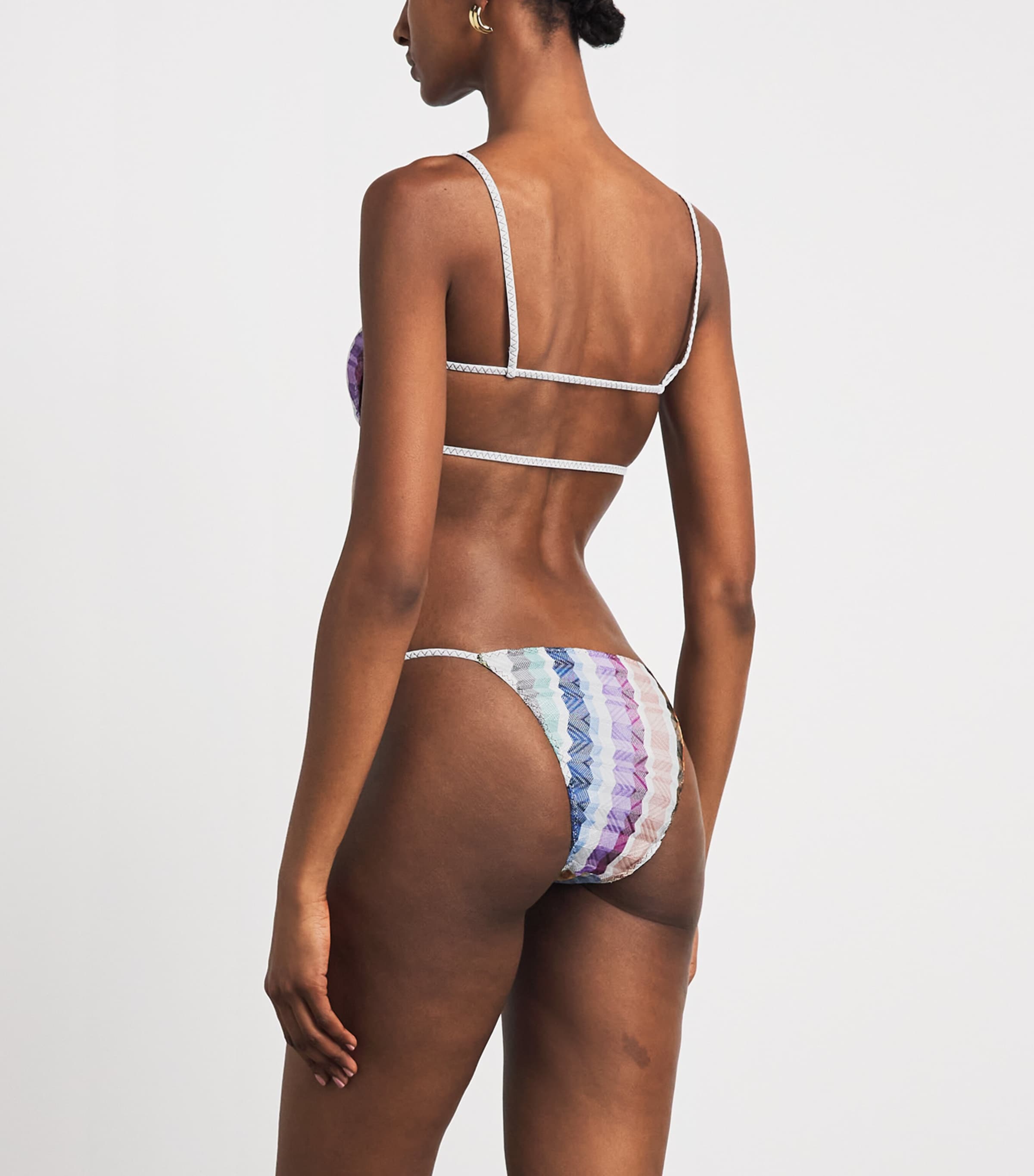 Missoni Womens Zigzag Bandeau Bikini Multicolor Image 3