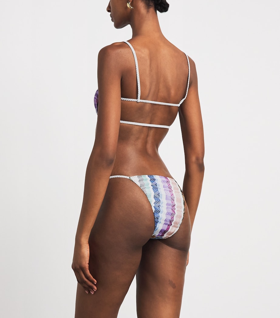 Missoni Womens Zigzag Bandeau Bikini Multicolor Image 3