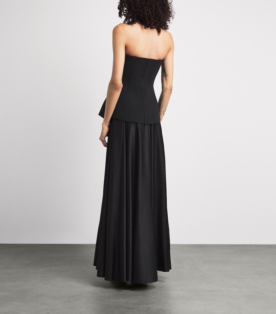 Solace London Womens Peplum Oriana Maxi Dress Black Image 4
