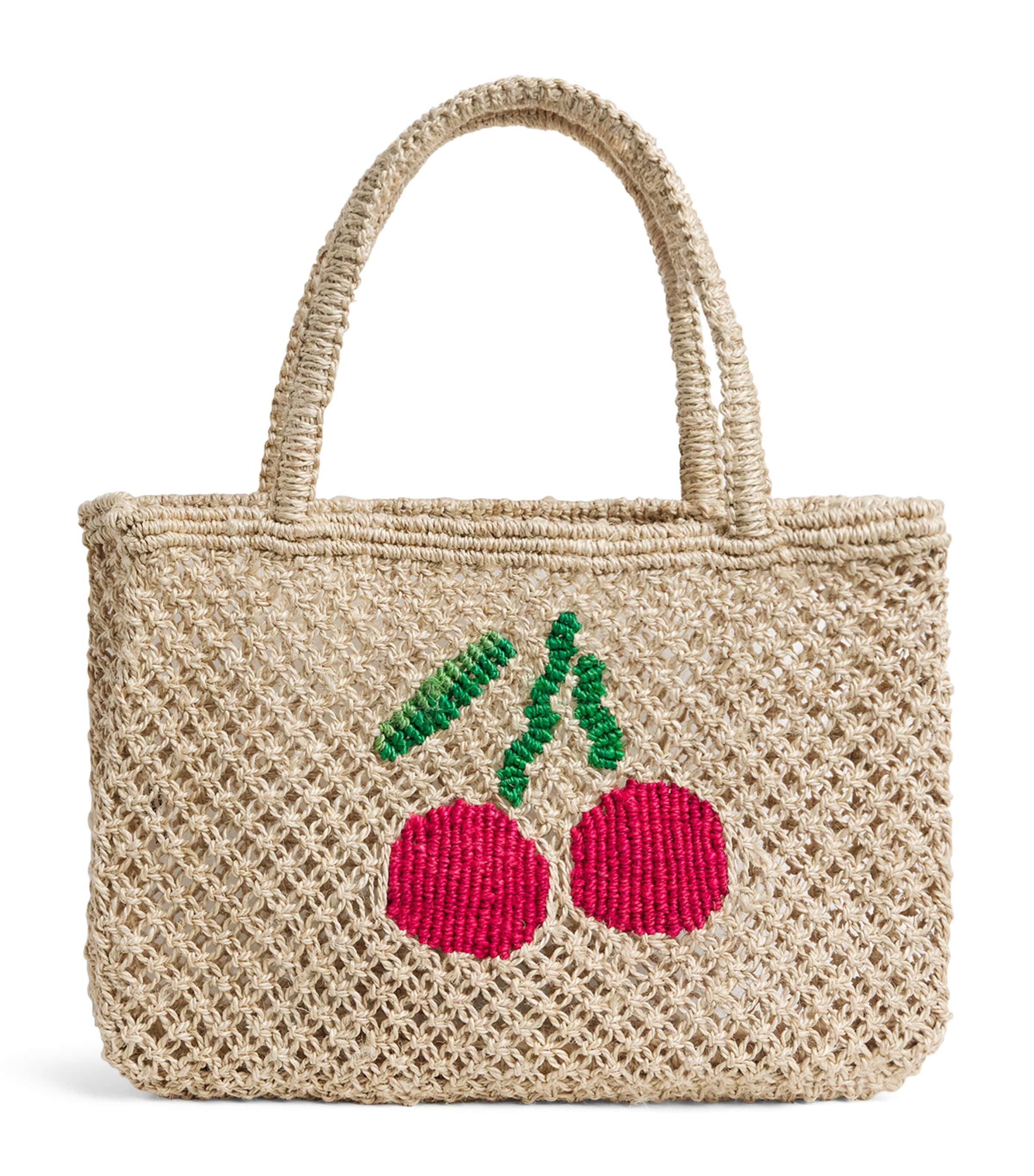 the Jacksons Jute Cherry Tracey Tote Bag Natural/multi Image 1