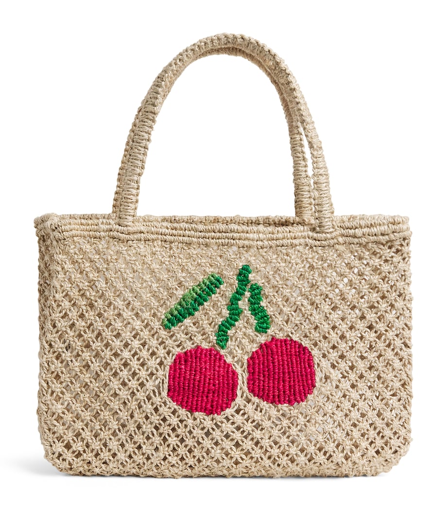 the Jacksons Jute Cherry Tracey Tote Bag Natural/multi Image 1