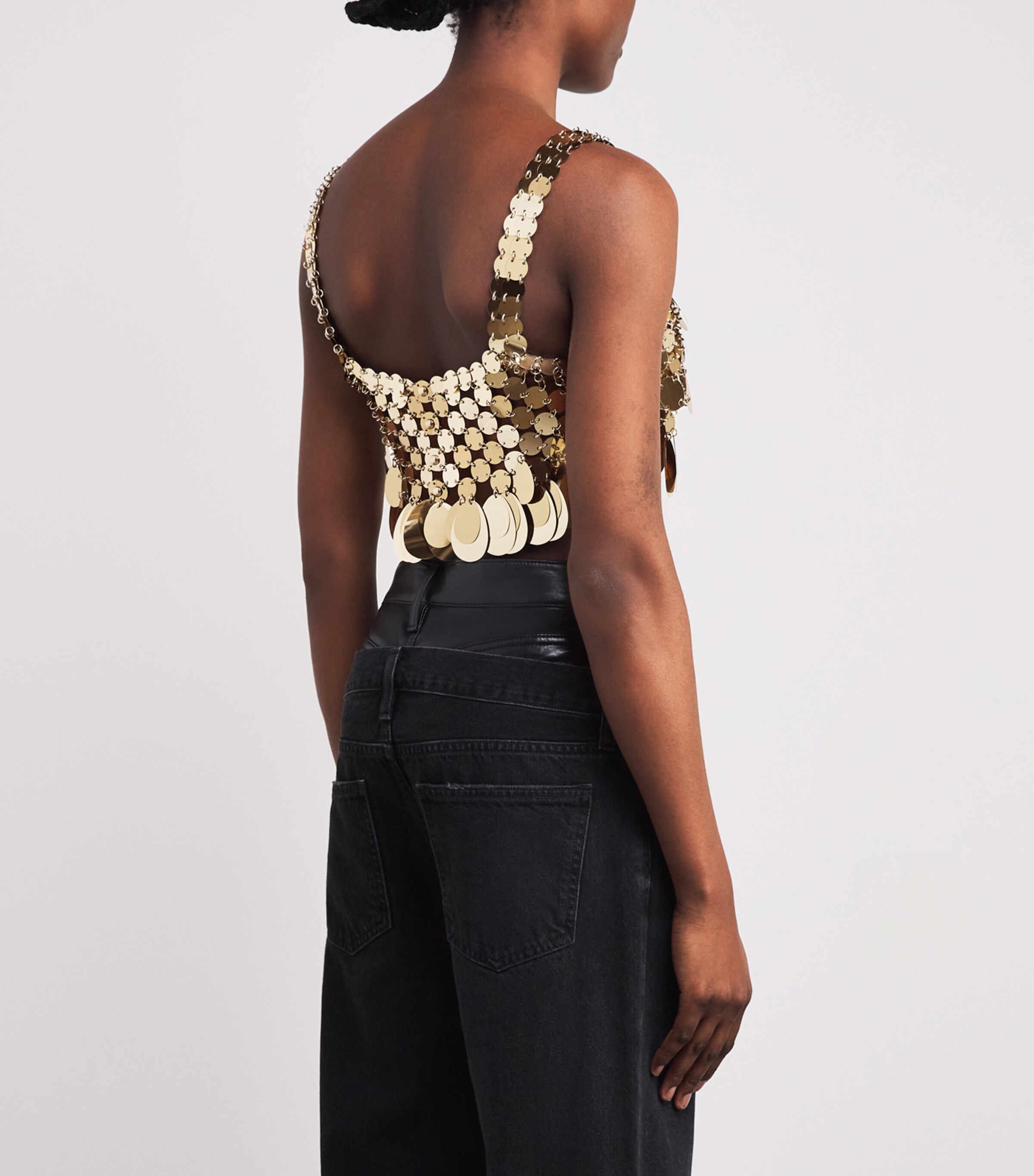 Paco Rabanne Gold Chainmail Crop Top | Harrods AU