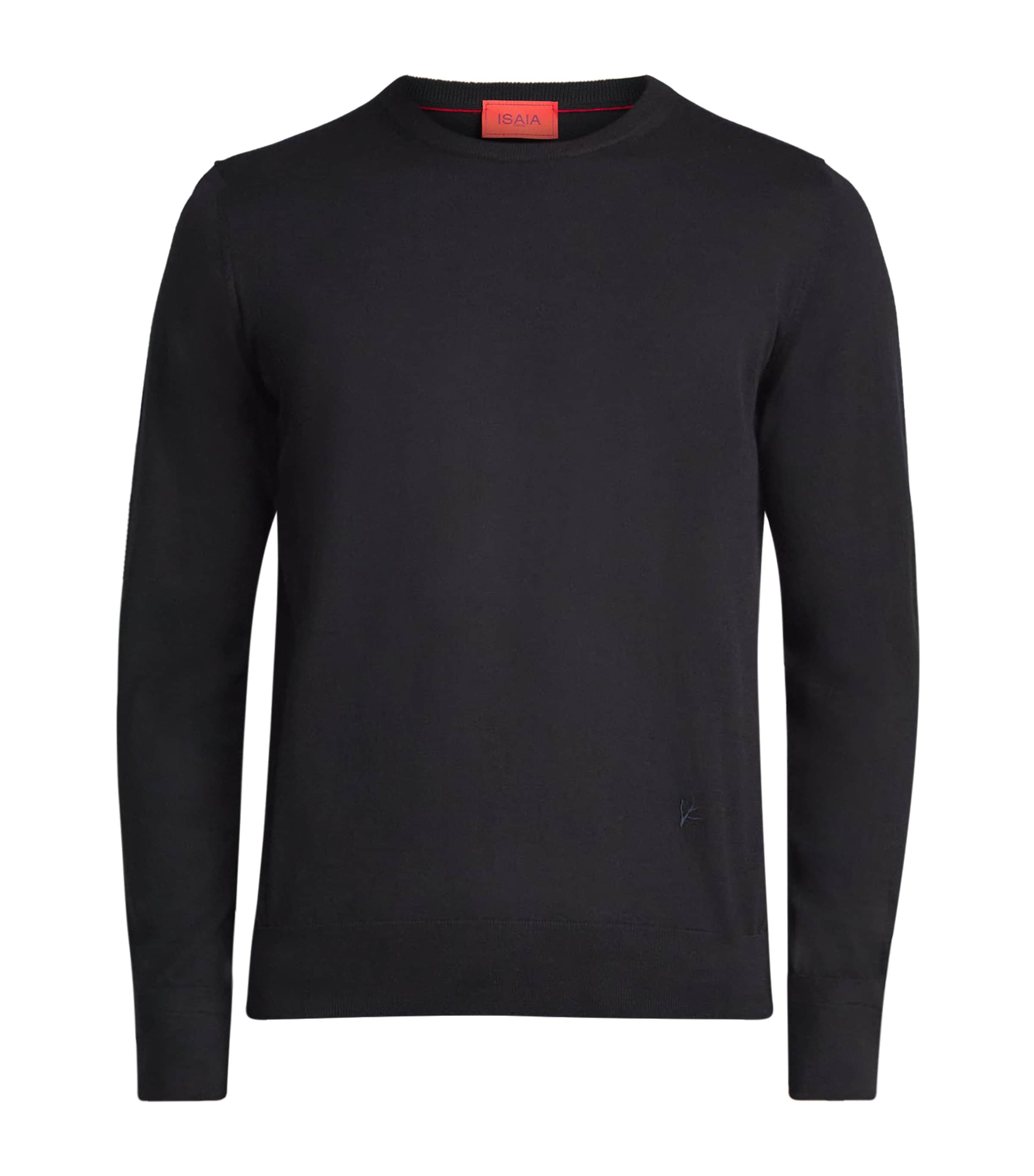 Isaia Mens Wool Crew-Neck Sweater Image 1