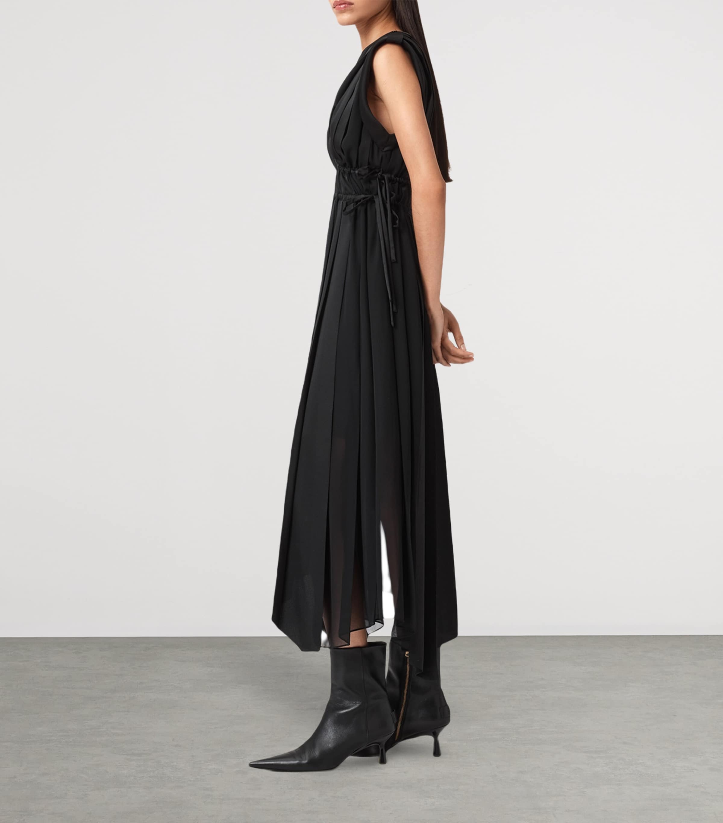 Satin Amala Dress BLACK Image 4