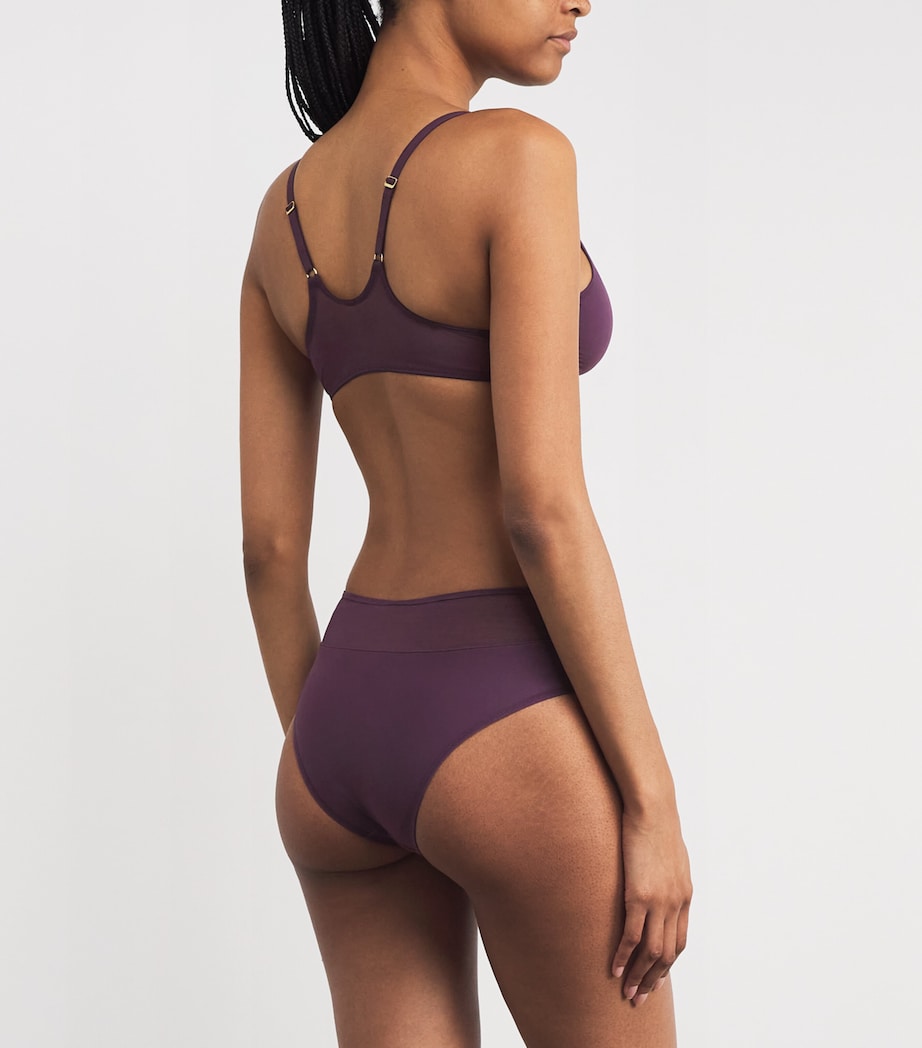 Sheer Opaque High Apex Bra 849 AUBERGINE Image 3