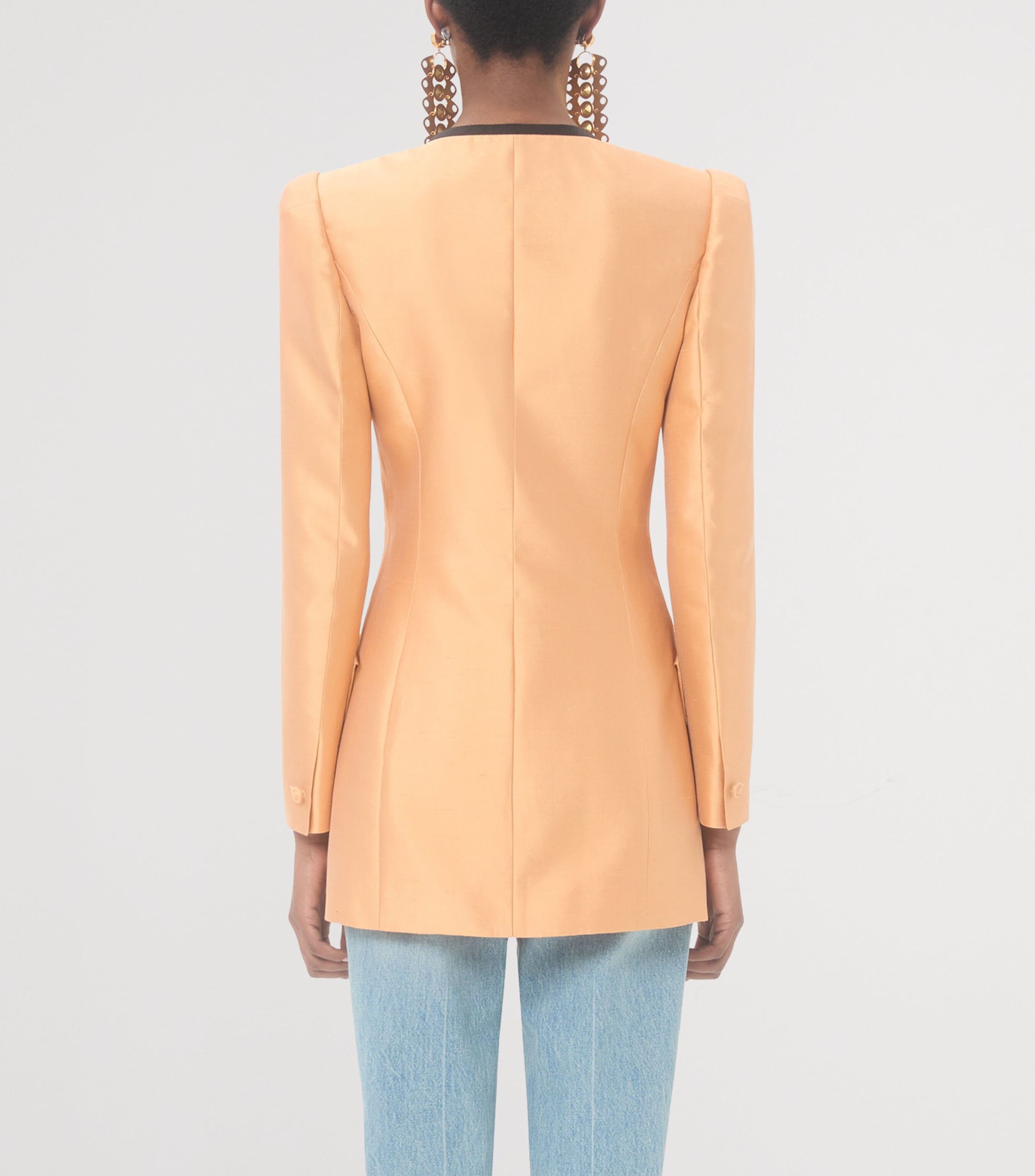 Valentino Womens Silk Bow-Tie Jacket Image 4
