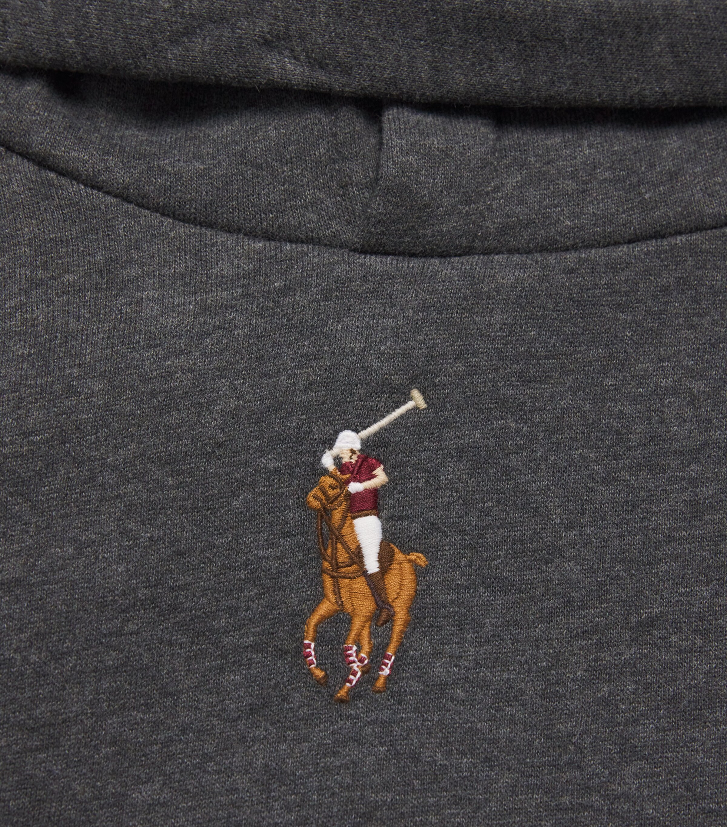 Ralph Lauren Kids Big Pony Logo Hoodie (7-14 Years) Grey Htr Image 3