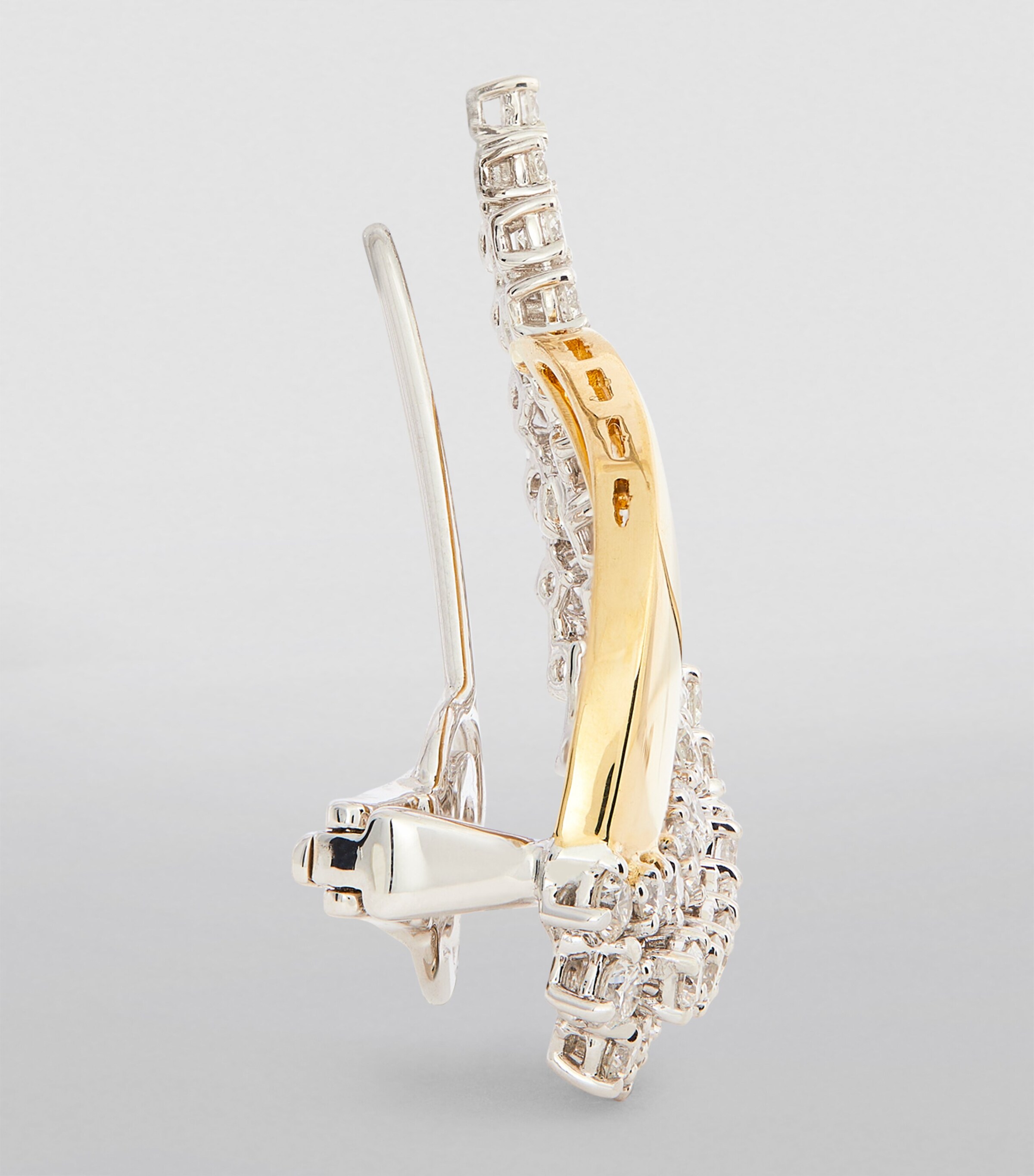 Yeprem Yellow Gold and Diamond Golden Strada Earrings Yellow Gold Image 2