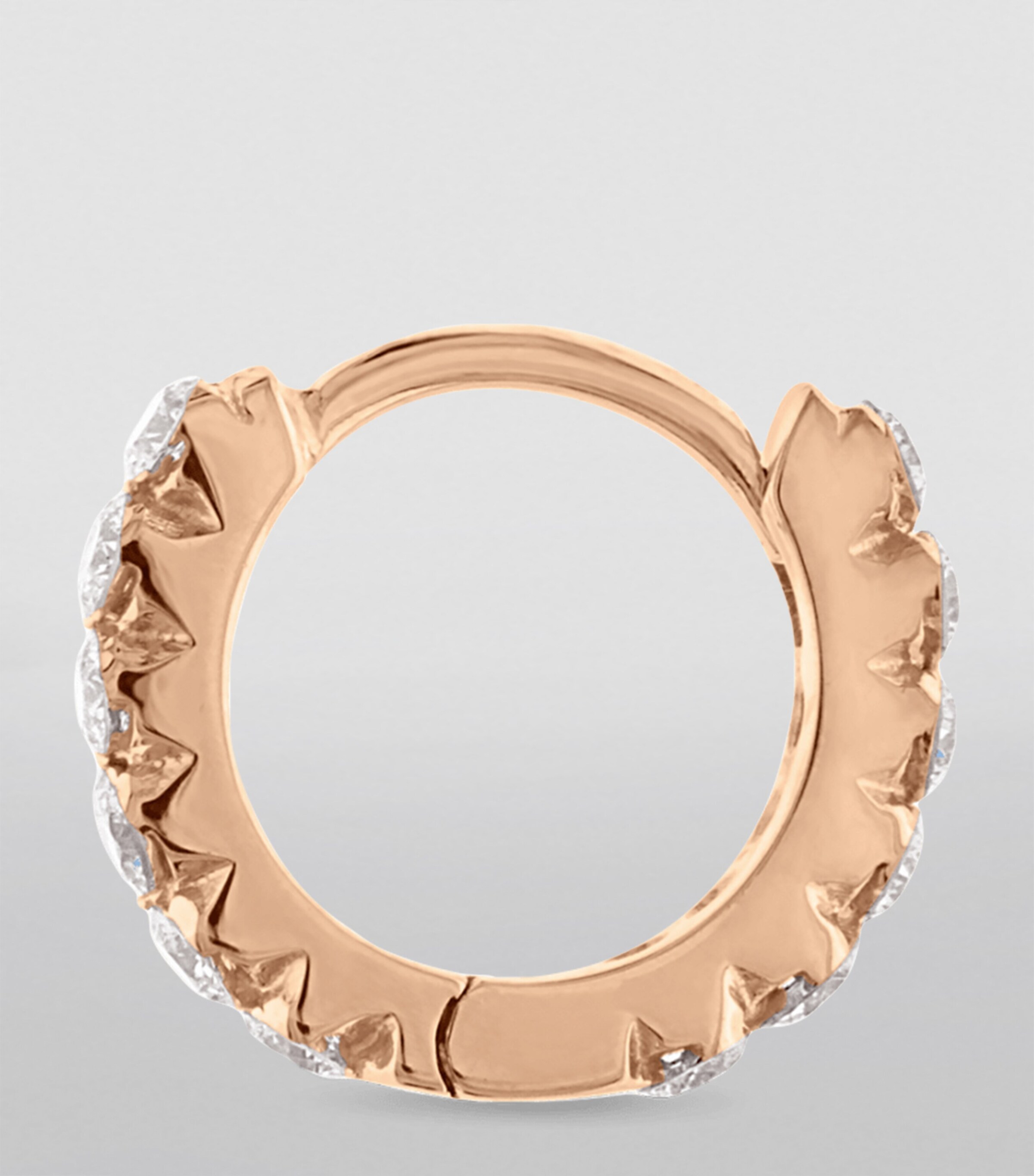Maria Tash Rose Gold Invisible Set Diamond Eternity Hoop Earring (6.5mm) Rose Gold Image 2