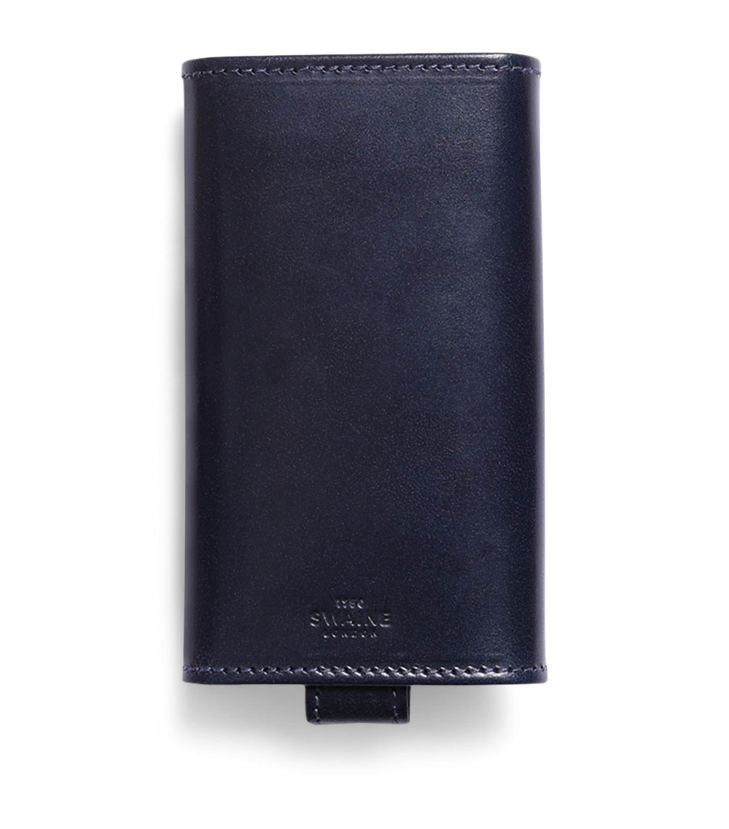 Swaine Leather Key Case Navy/navy Image 1