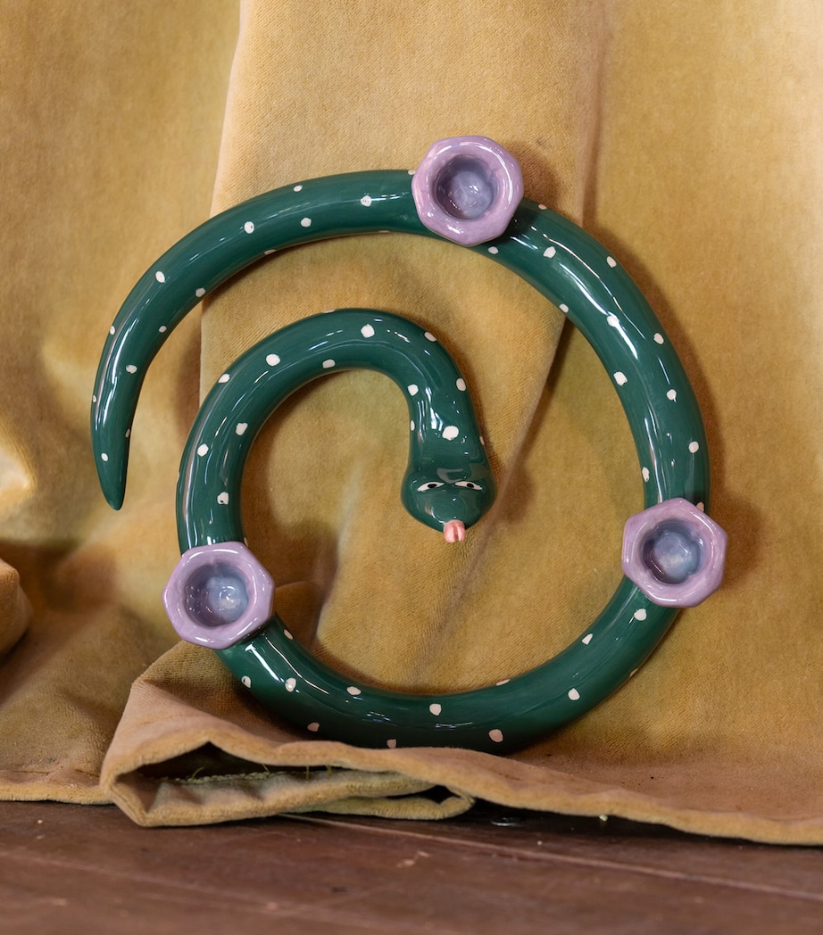 Sneaky Dots Candle Holder GREEN Image 4