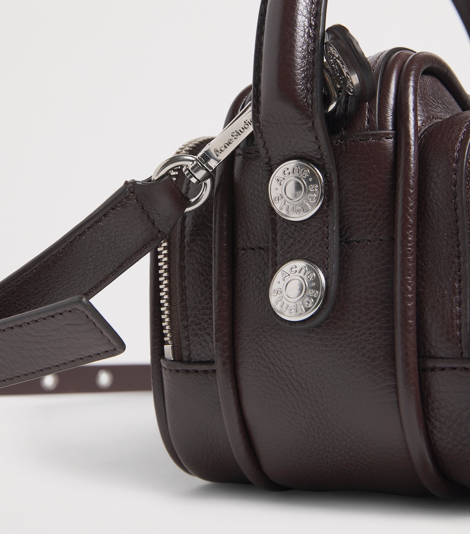 Acne Studios Leather Camero Kit Cross-Body Bag Adn Chocolate Brown Image 5