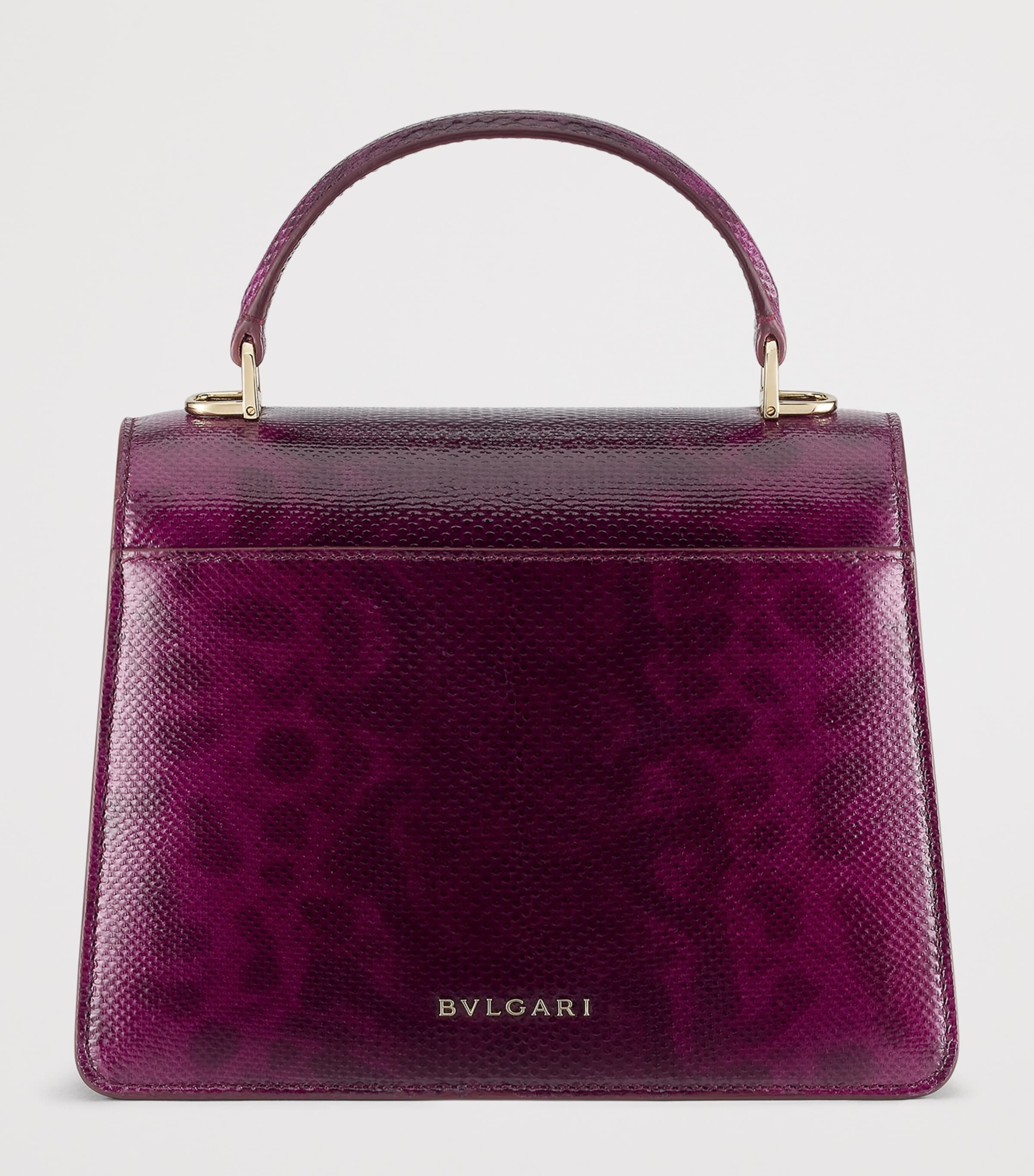 Bvlgari Karung Leather Serpenti Forever Top-Handle Bag Purple Image 2