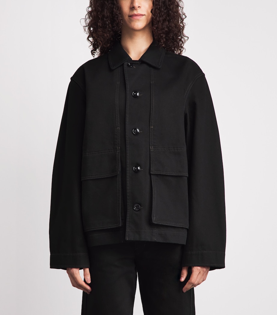 Lemaire Womens Boxy Denim Jacket Black Image 4
