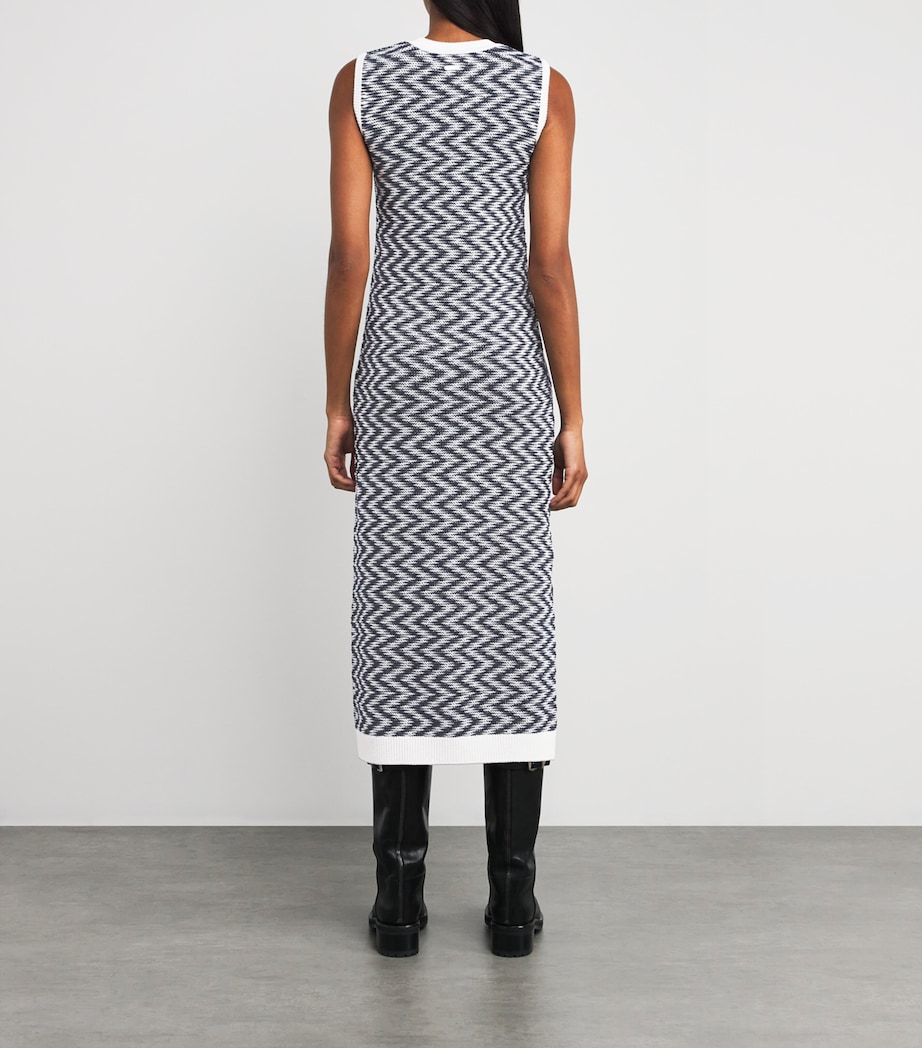 Knitted Olivia Midi Dress CLOUD/NAVY Image 4