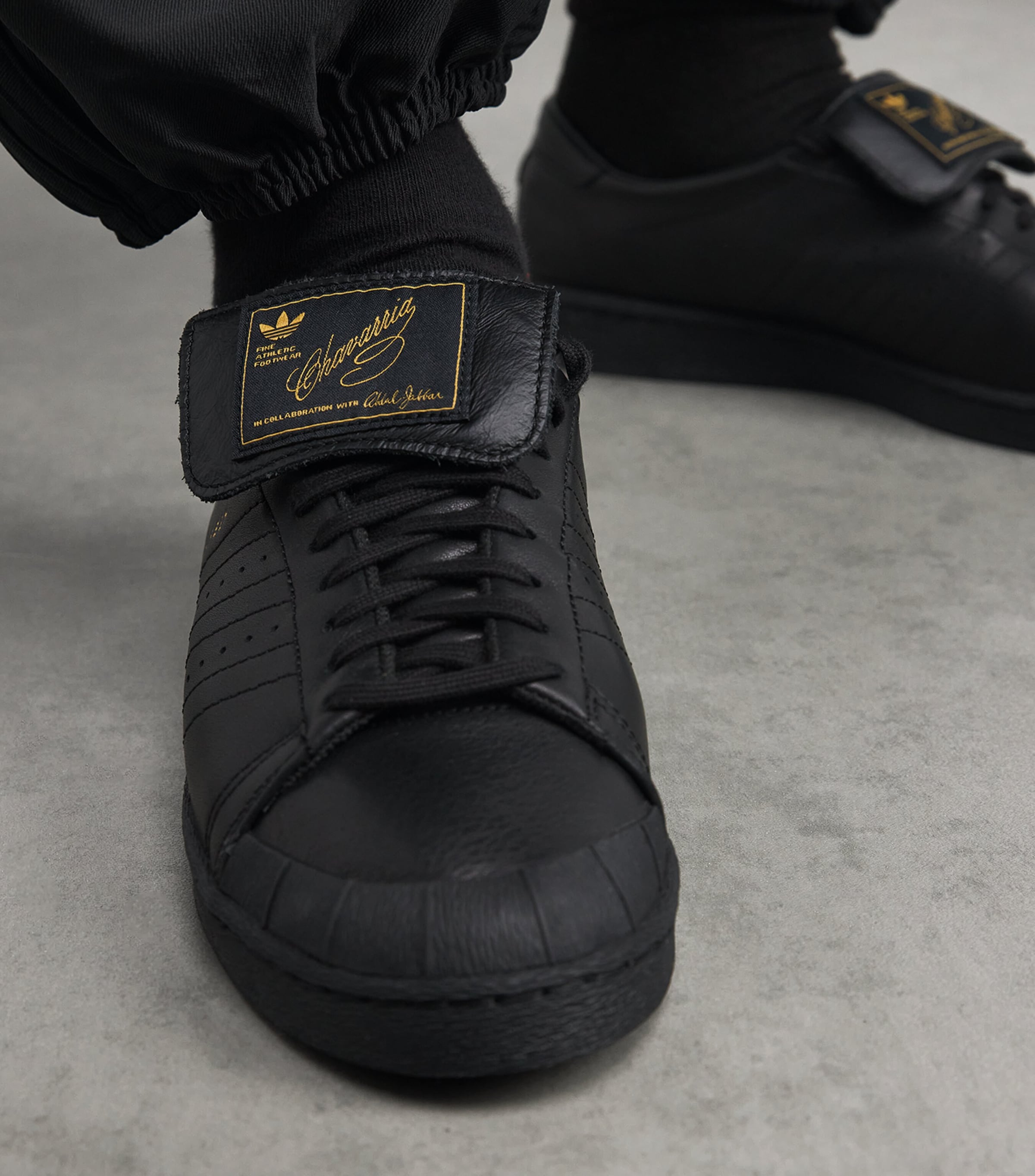 Willy Chavarria Black x adidas Leather Jabbar Low Sneakers