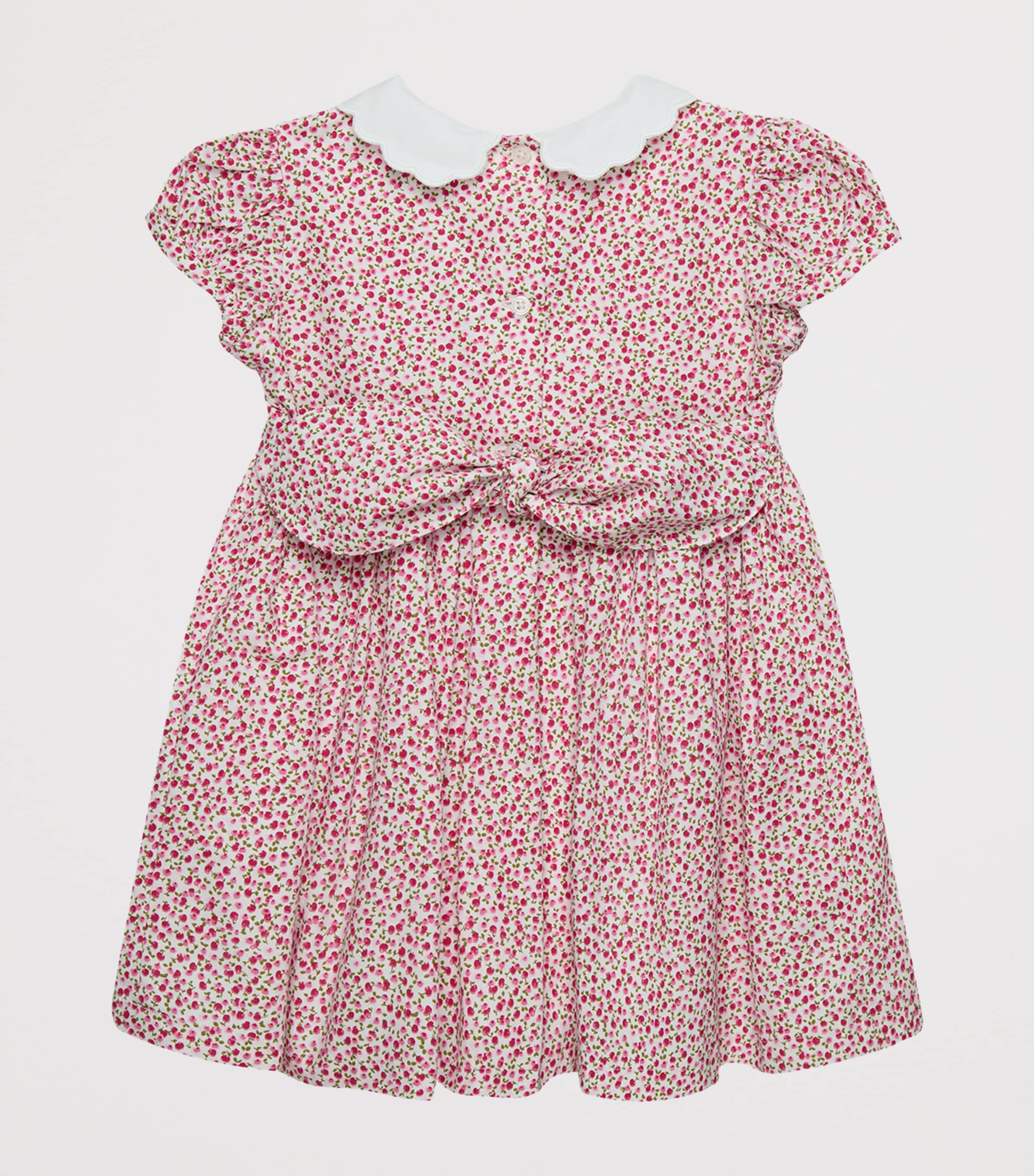 Cotton Floral Duck Dress (3-24 Months) RED CHERRY DITSY Image 2
