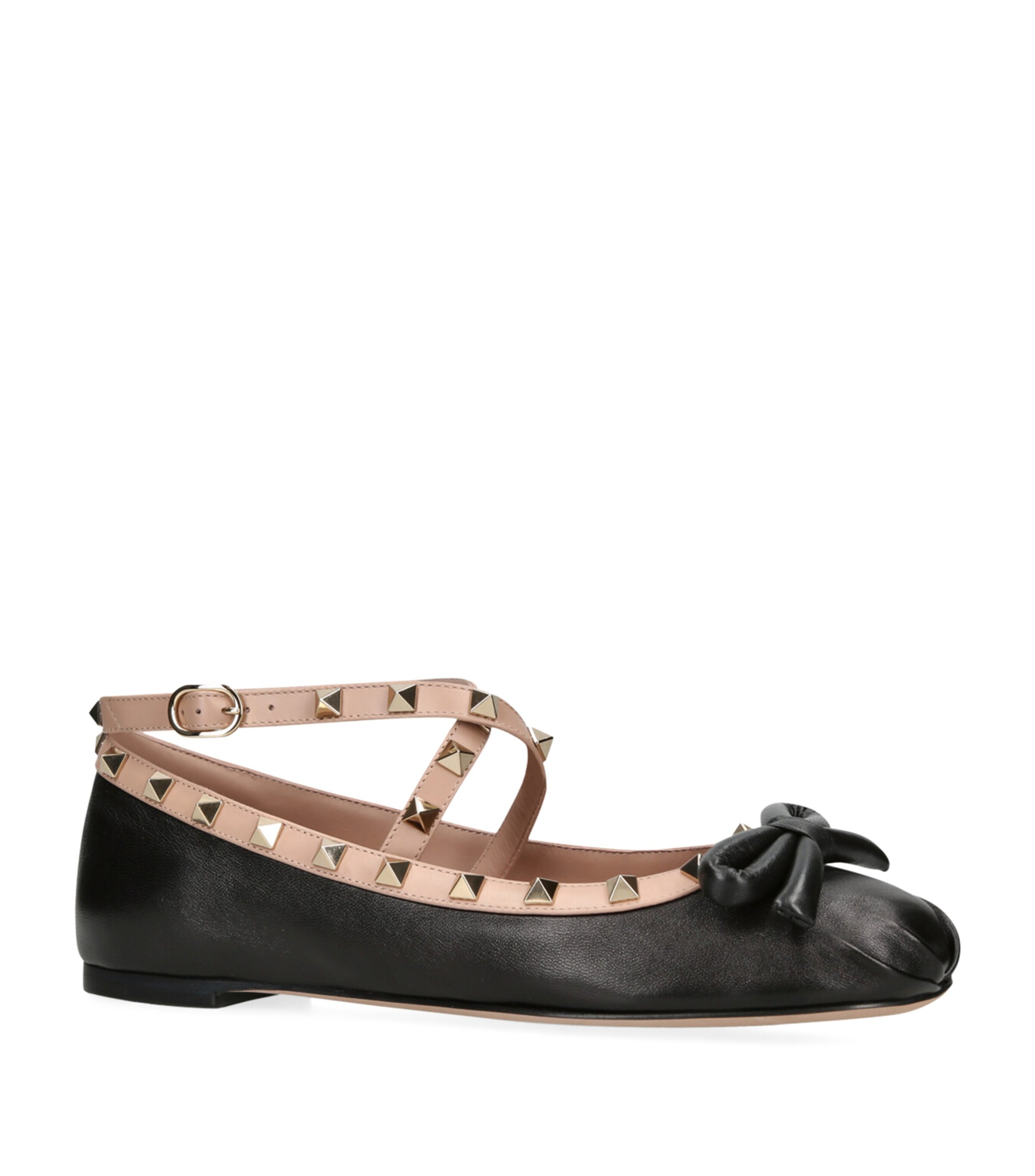 Valentino Garavani Leather Rockstud Ballet Flats Black/comb Image 5
