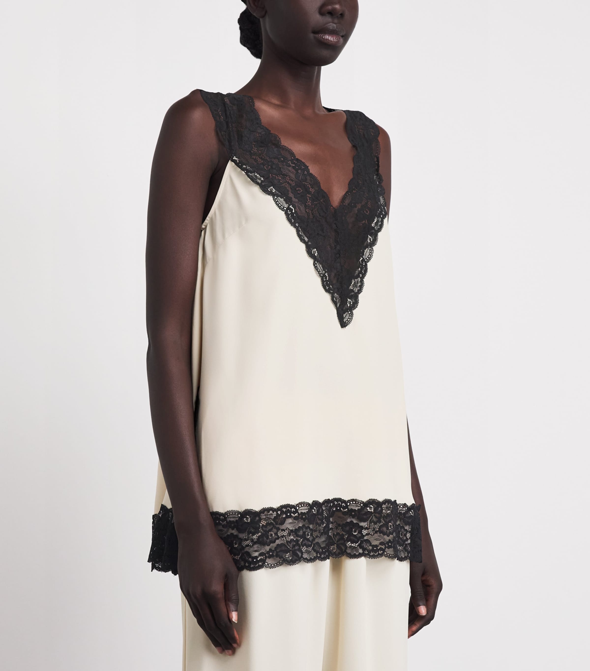 Stylein Womens Lace-Trim Miette Blouse Cream Image 4