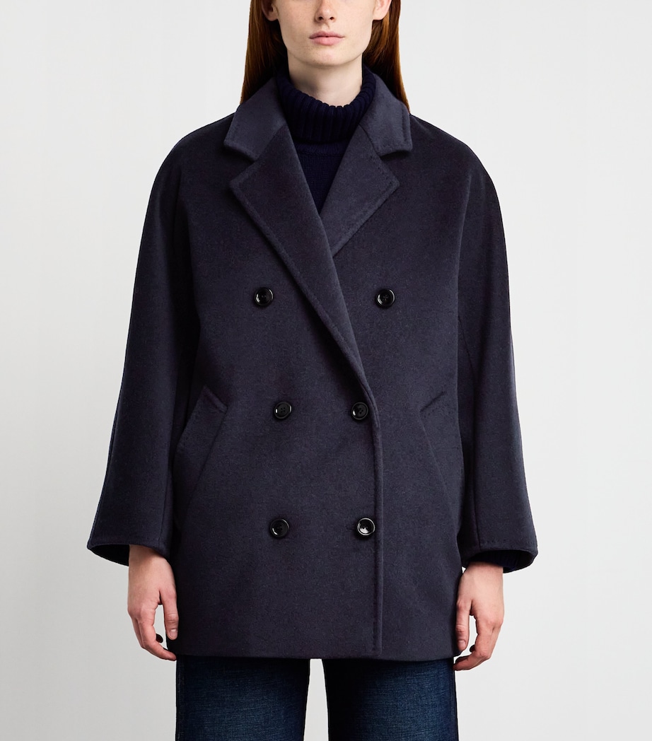 Wool-Cashmere Short 101801 Icon Coat ULTRAMARINE Image 3