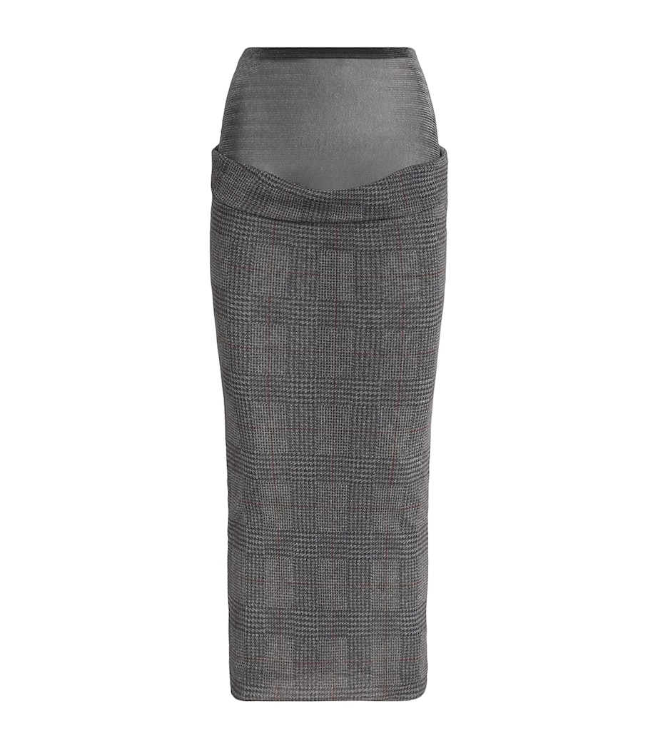 Tulle Check Midi Skirt 087930GREY/VANLA/RED Image 1