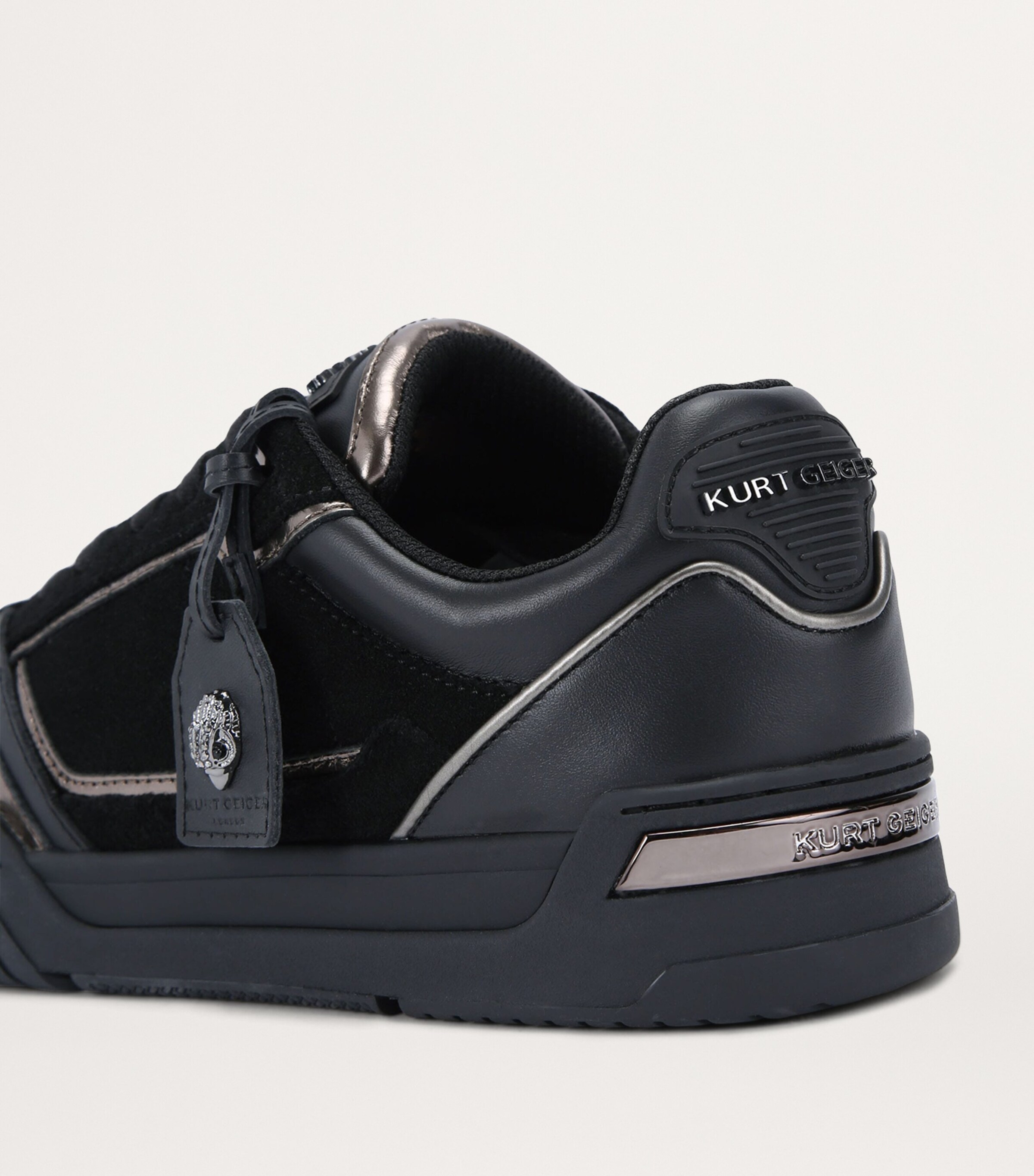 Kurt Geiger London Leather Regan Sneakers Black Image 2