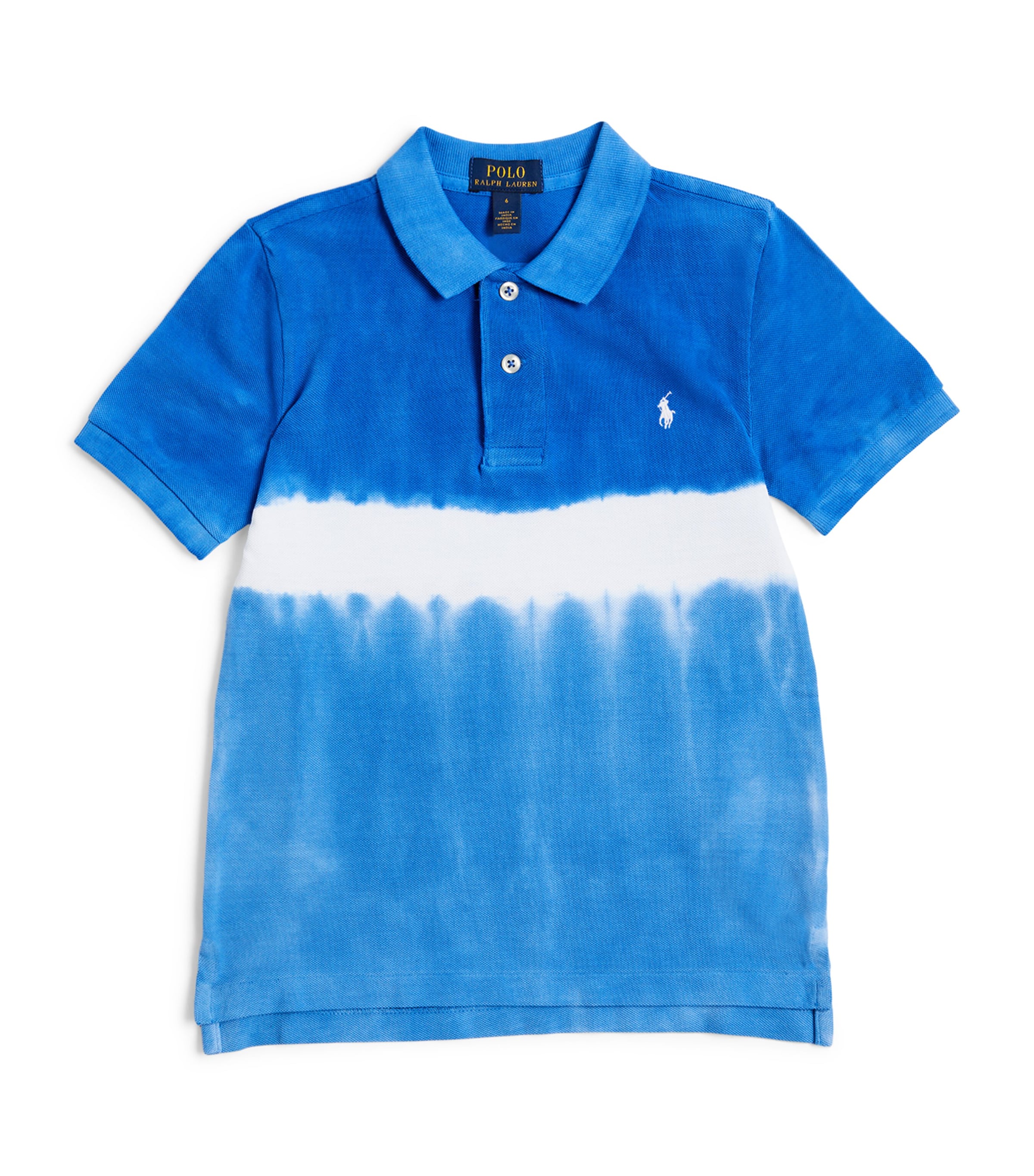 Shop Ralph Lauren Tie-dye Polo Shirt In Blue