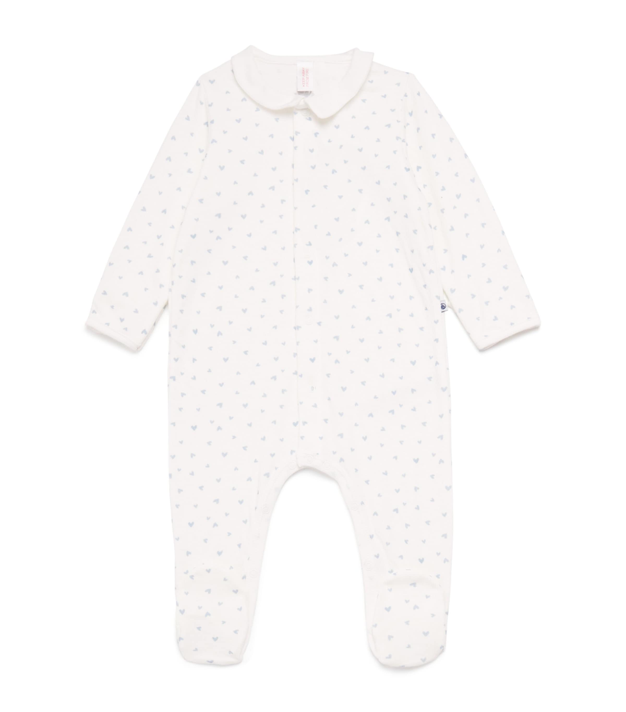 Petit Bateau Cotton Printed All-In-One (1-18 Months) Marshmallow/flo Image 1