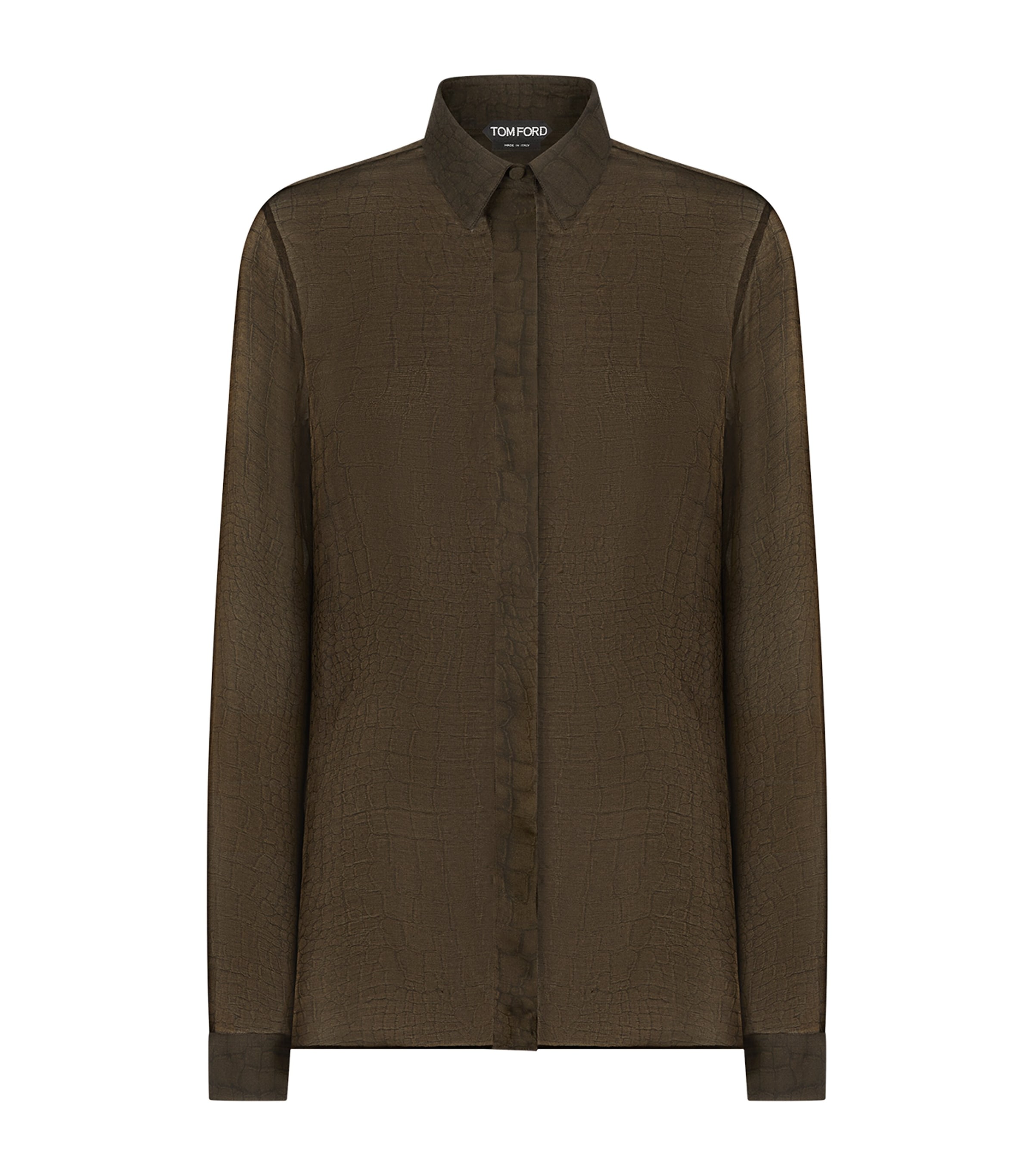 TOM FORD Womens Silk Chiffon Shirt Ecg Image 1