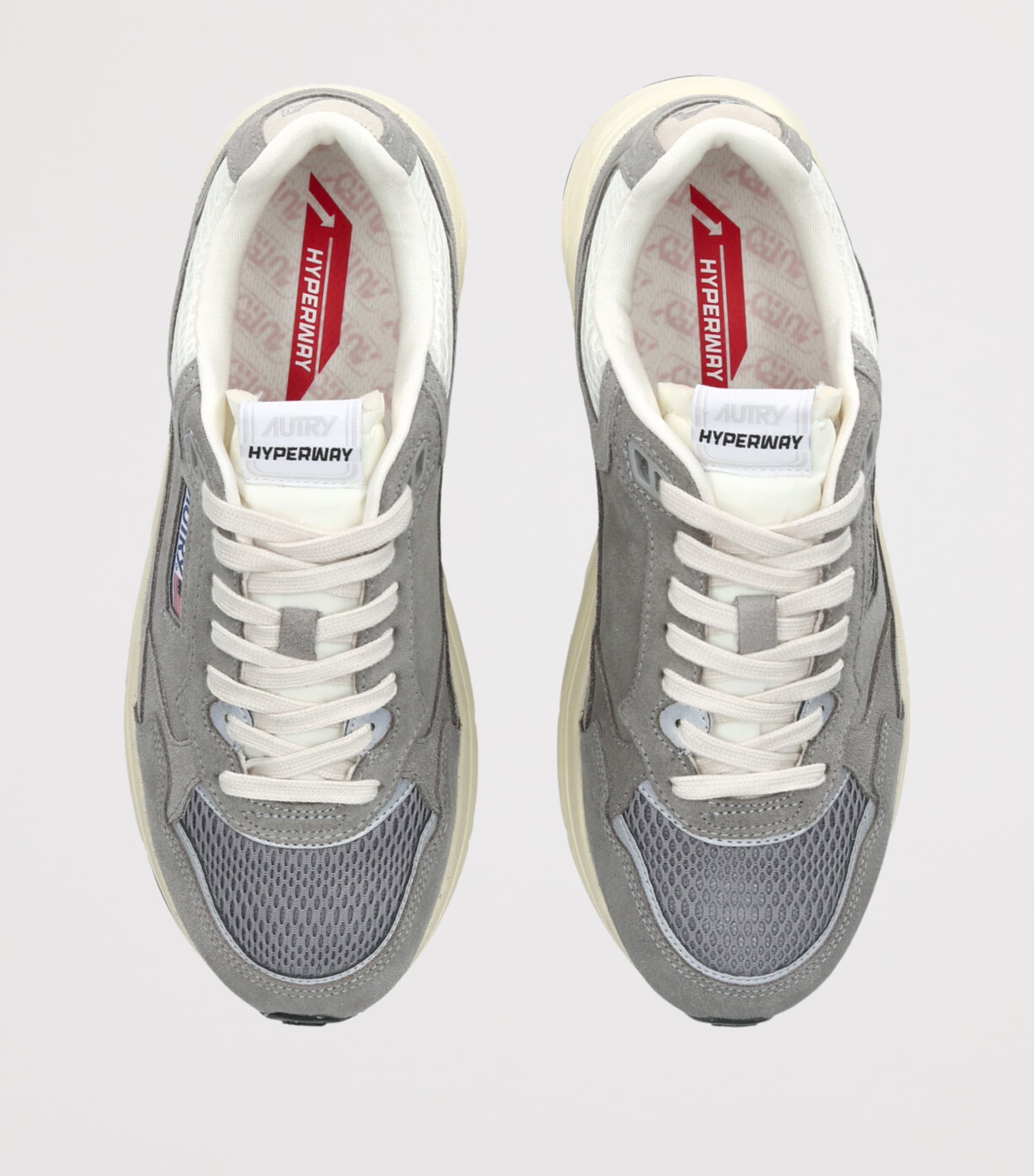 Autry Suede Hyperway Runner Sneakers Grey Image 4