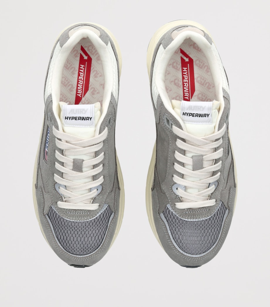 Autry Suede Hyperway Runner Sneakers Grey Image 4