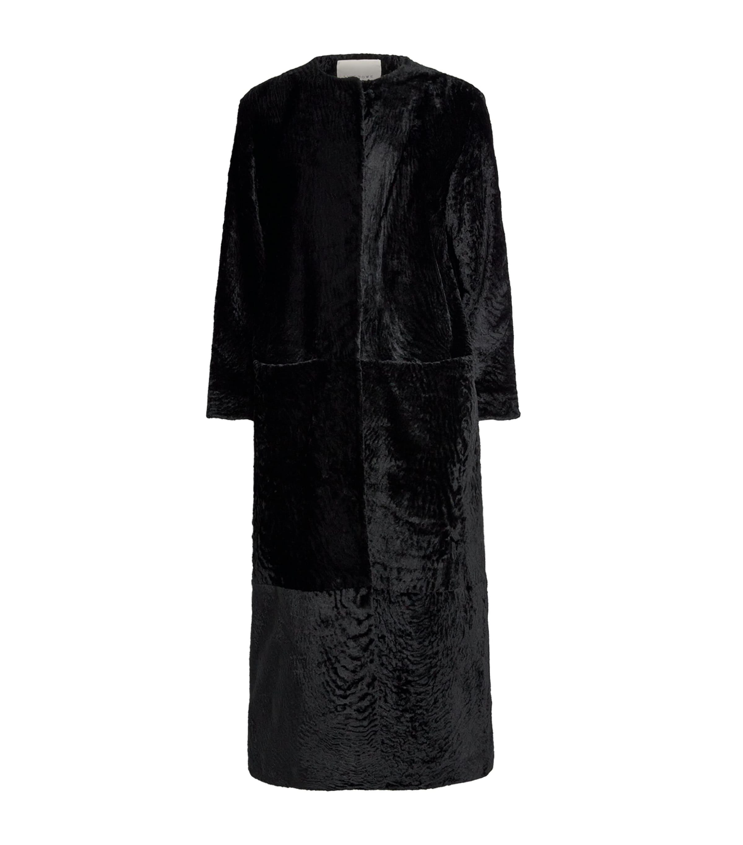 Liberowe Sheepskin Shearling Ora Coat In Black