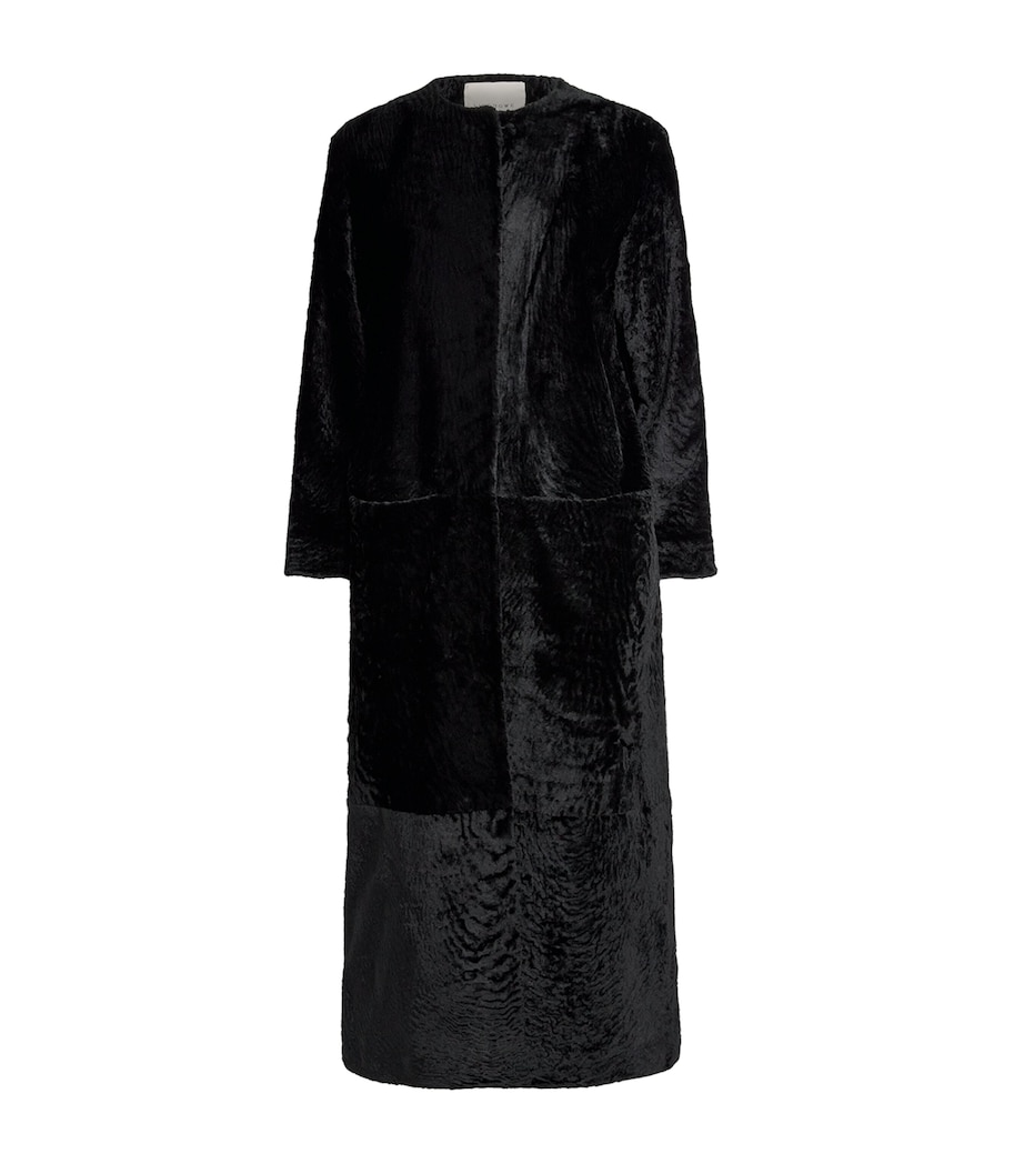Sheepskin Shearling Ora Coat BLACK Image 1